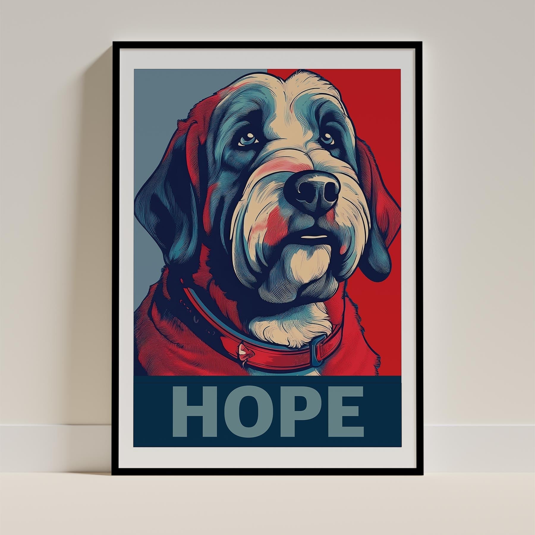Old English Sheepdog HOPE Series Inspired by the Obama Poster image 0