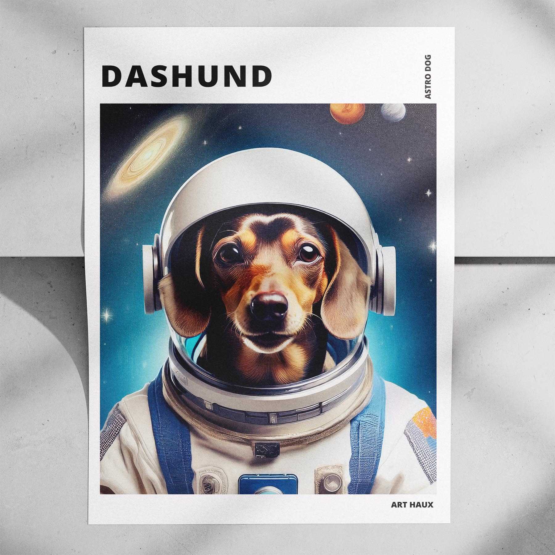 Dachshund Astronaut Dog Series with Text Astro Dog image 7