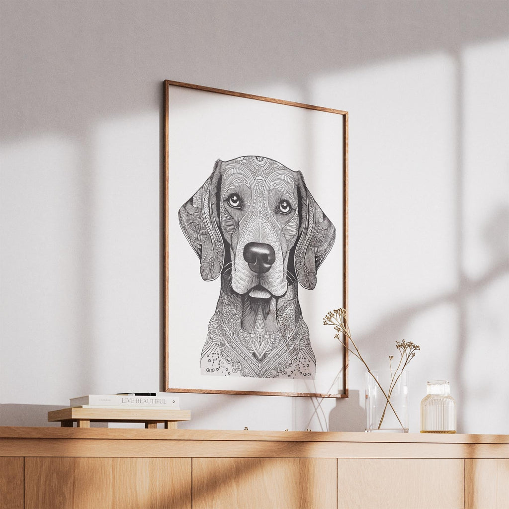 Gordon Setter Mandala Black and White Dog Series image 5