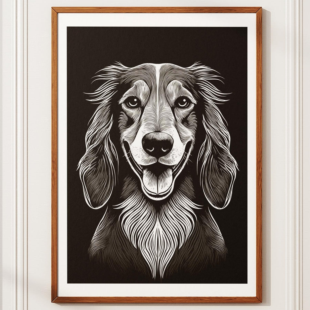 Afghan Line Dog Series in Black and White image 10