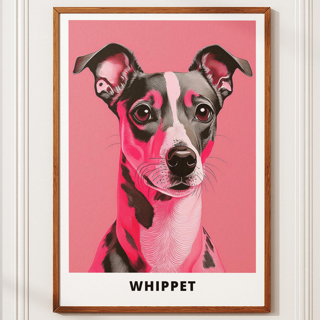 Whippet Pink and Black Dog Series 1 image 10