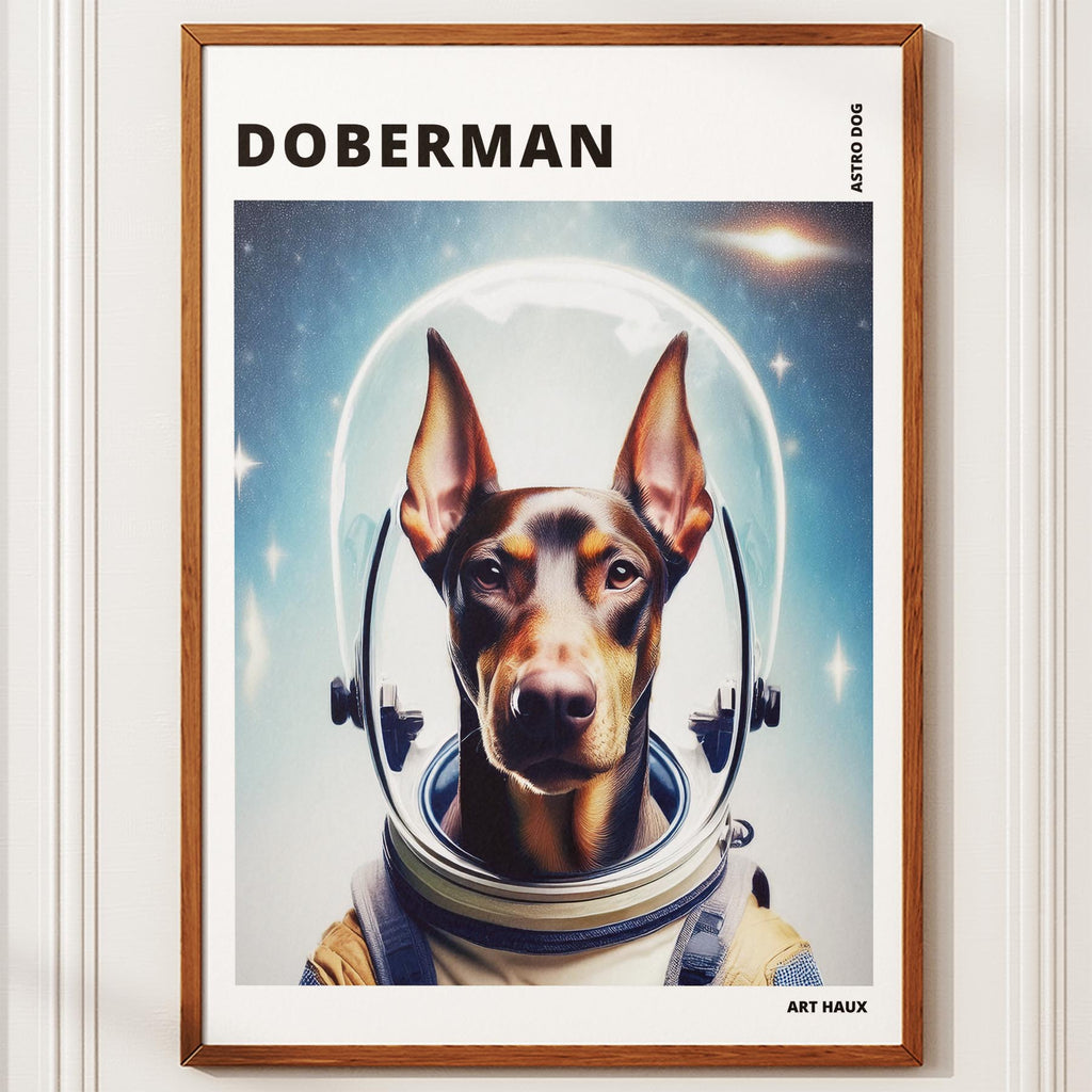 Doberman Astronaut Dog Series with Text Astro Dog image 11