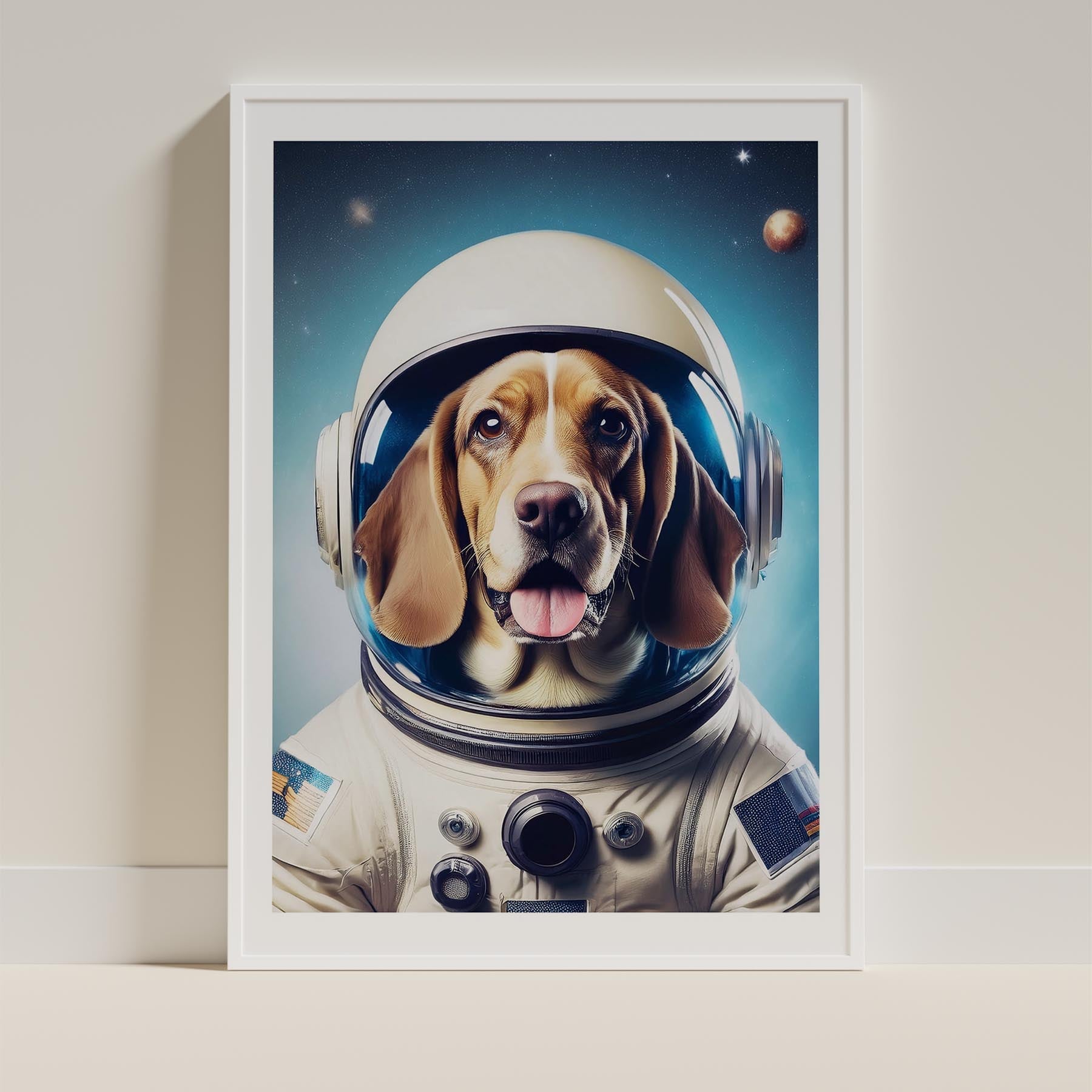 Basset Hound Astronaut Dog Series image 9