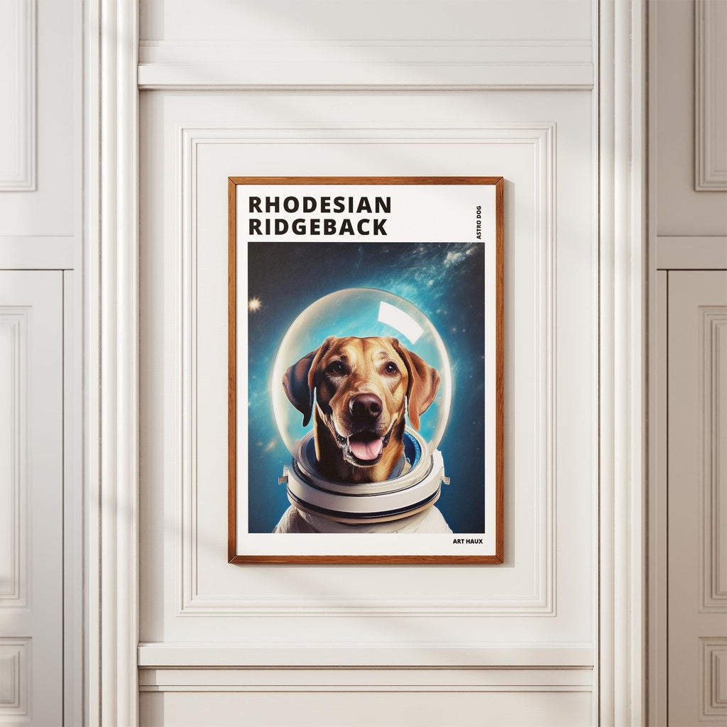Rhoedesian Ridgeback Astronaut Dog Series with Text Astro Dog image 3