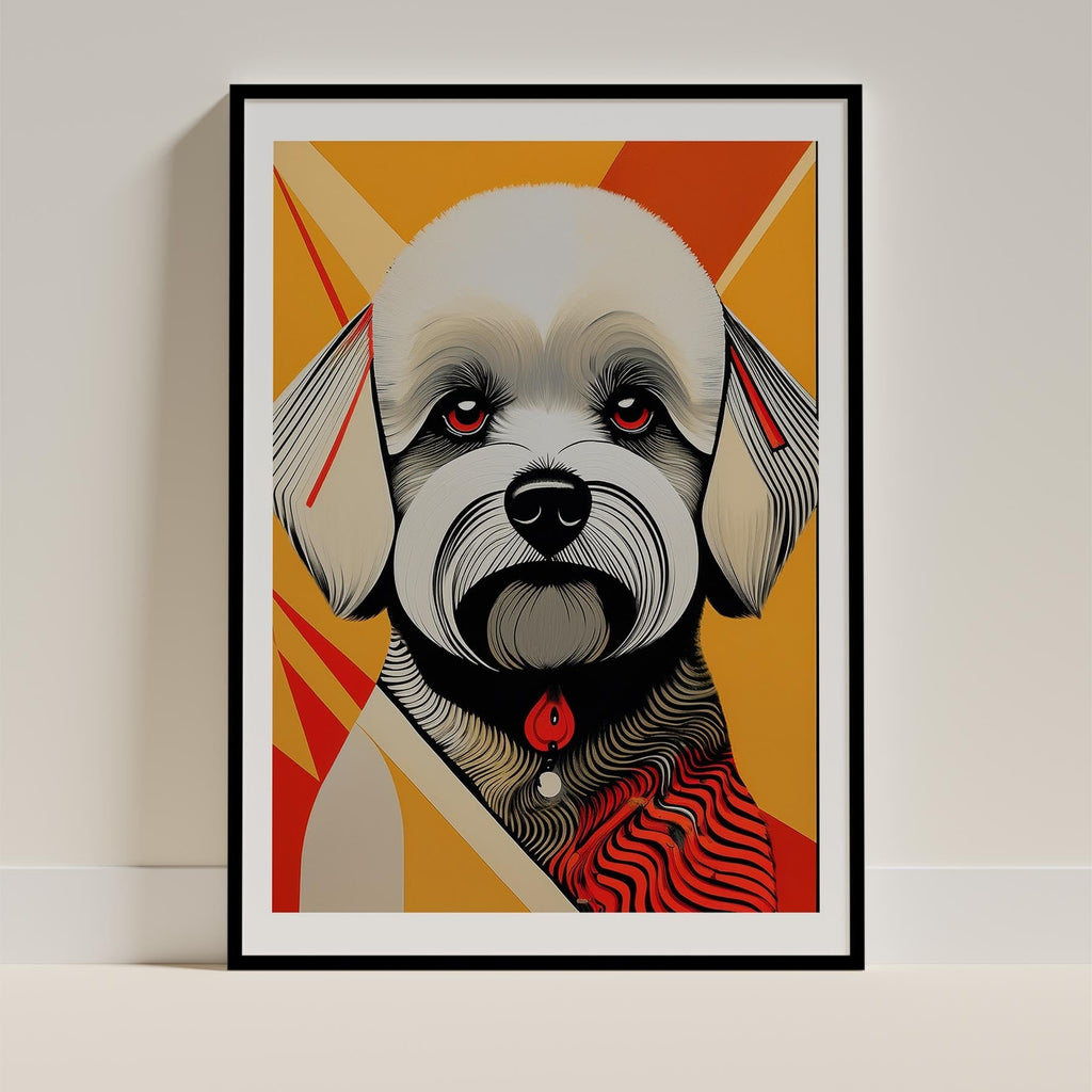 Bichon Frise Geometric Orange Series image 0