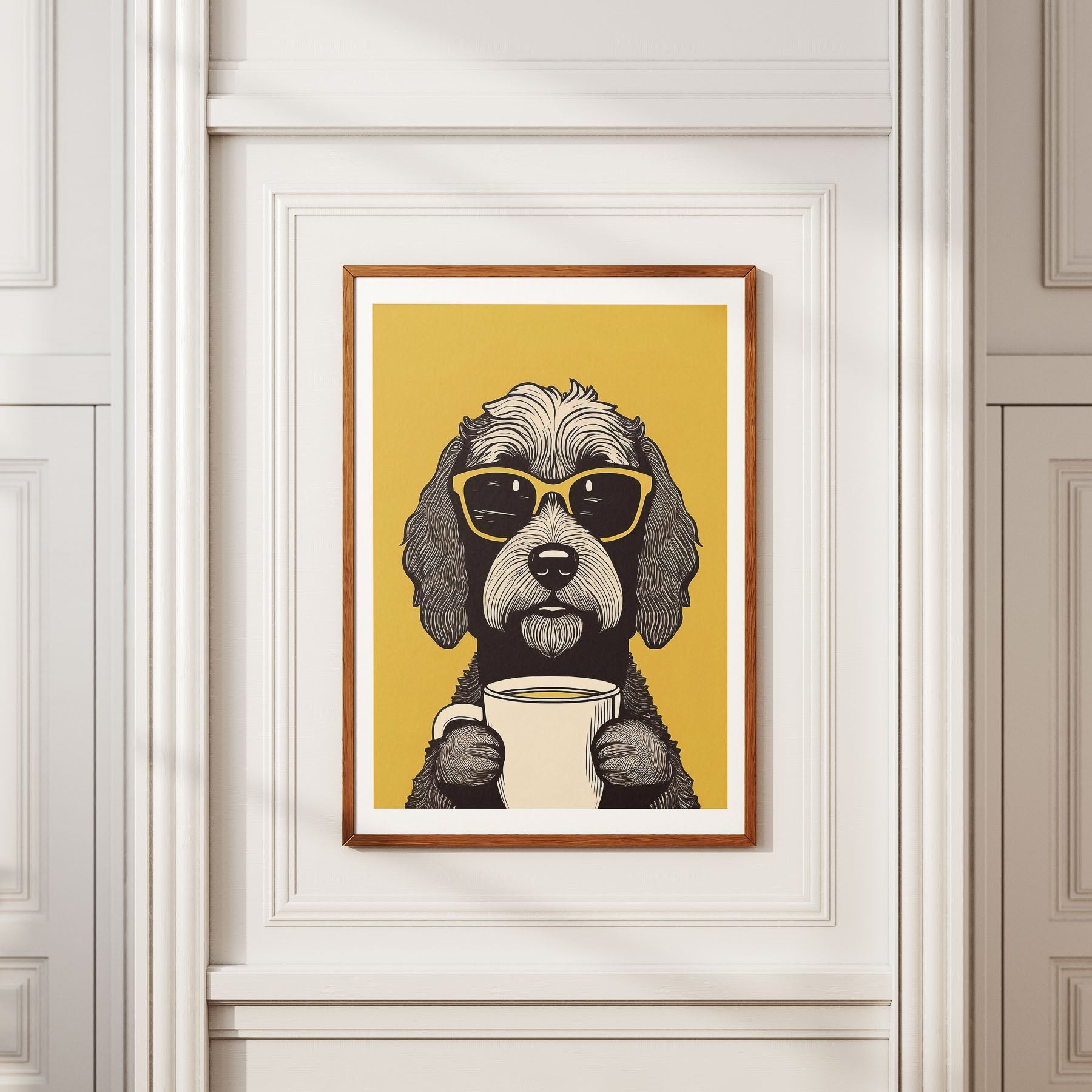 Schnoodle Chillin Coffee Dog image 2