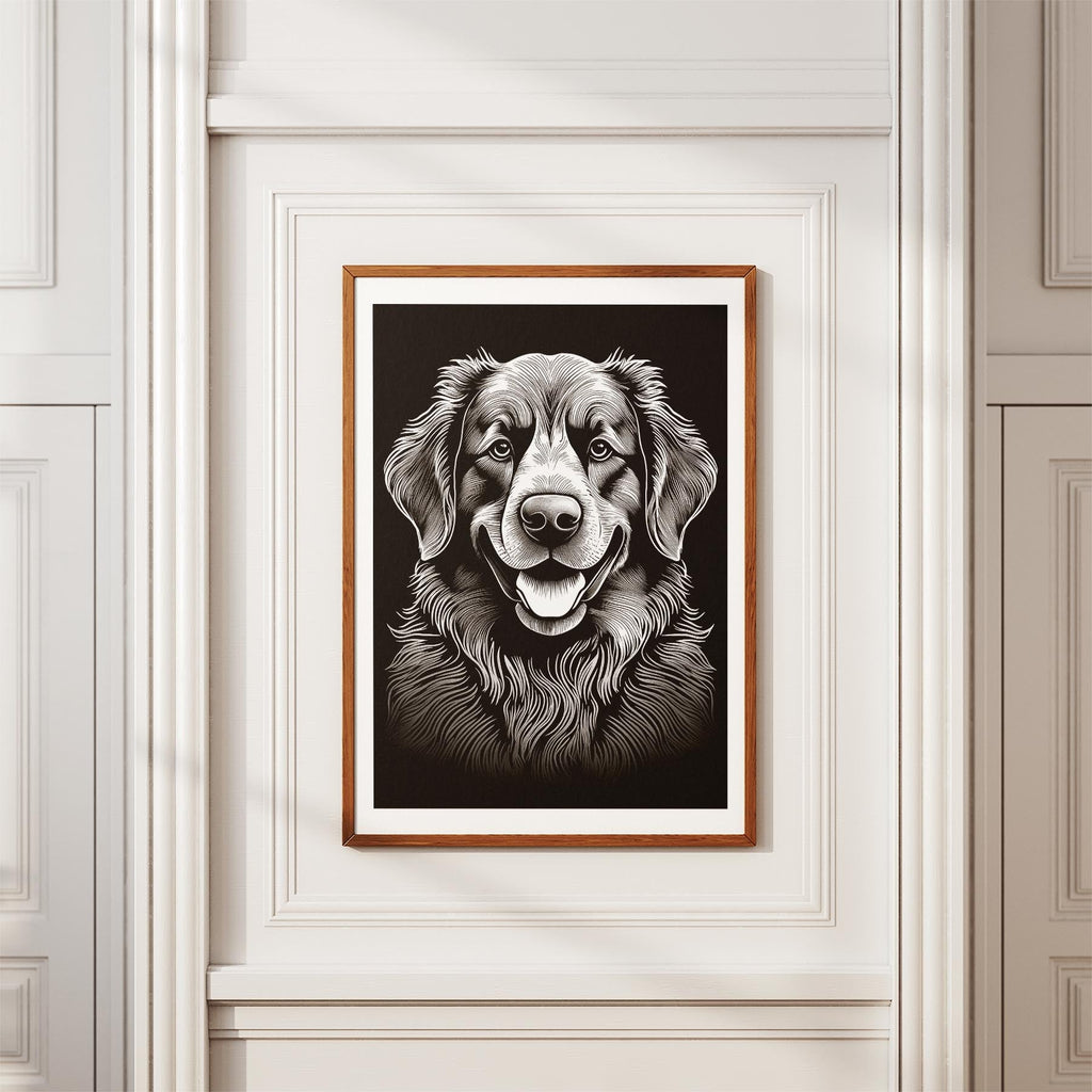 Newfoundland Line Dog Series in Black and White image 3