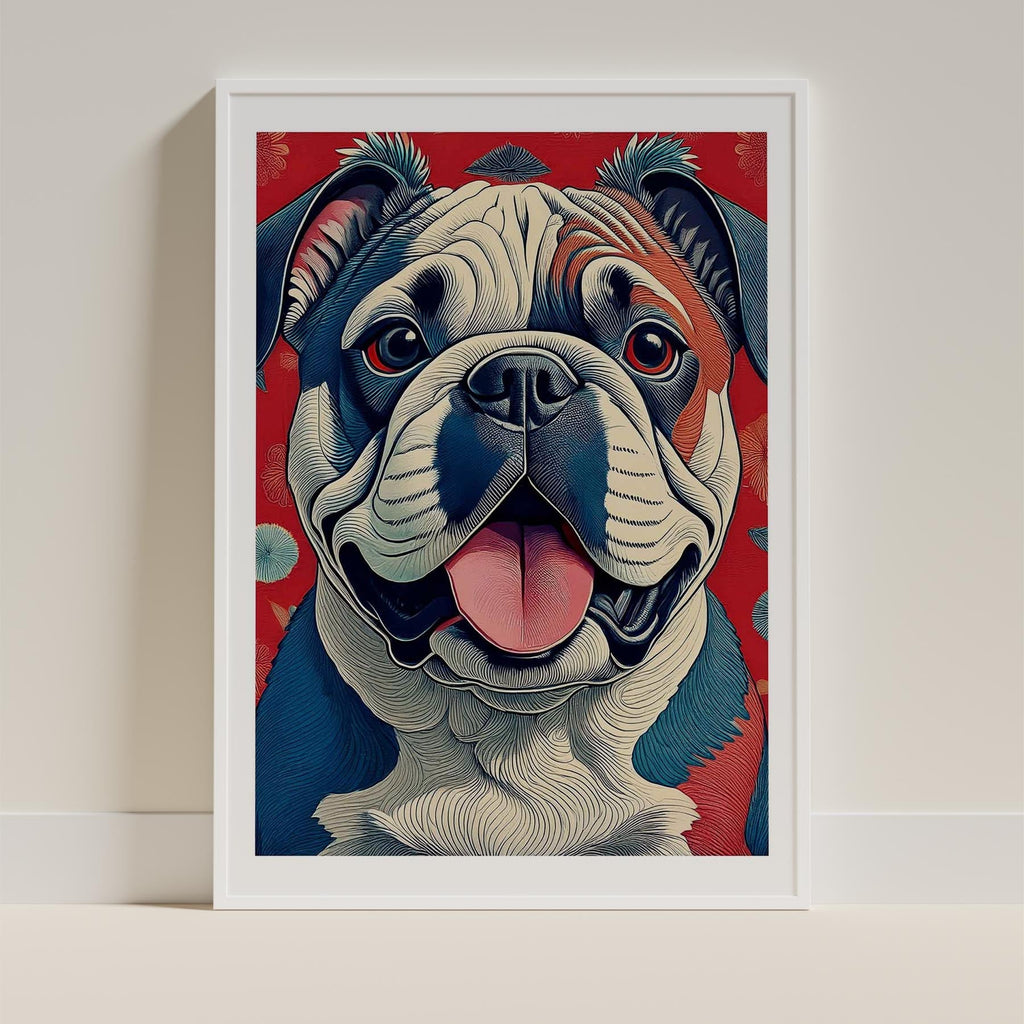 Bulldog Hokusai Japanese Inspired Dog Series image 9