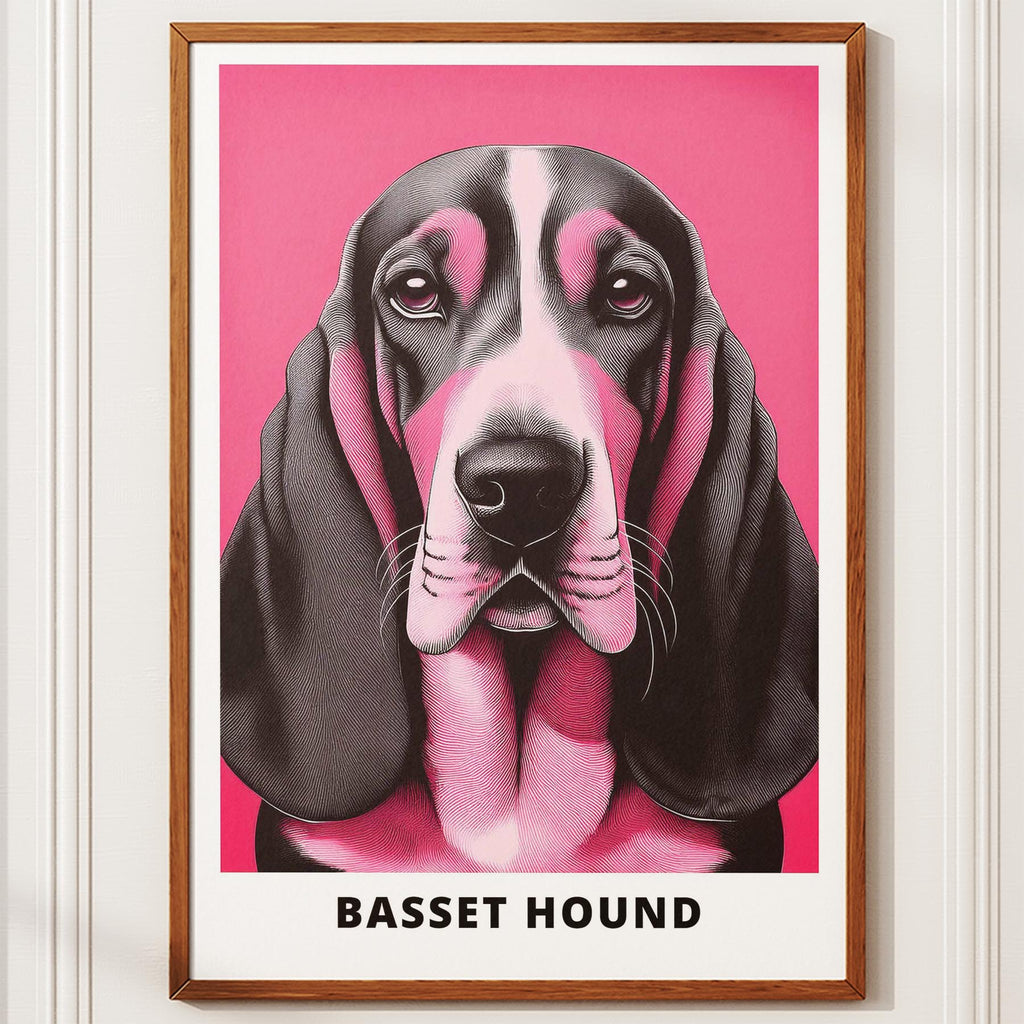 Basset Hound Pink and Black Dog Series 1 image 10