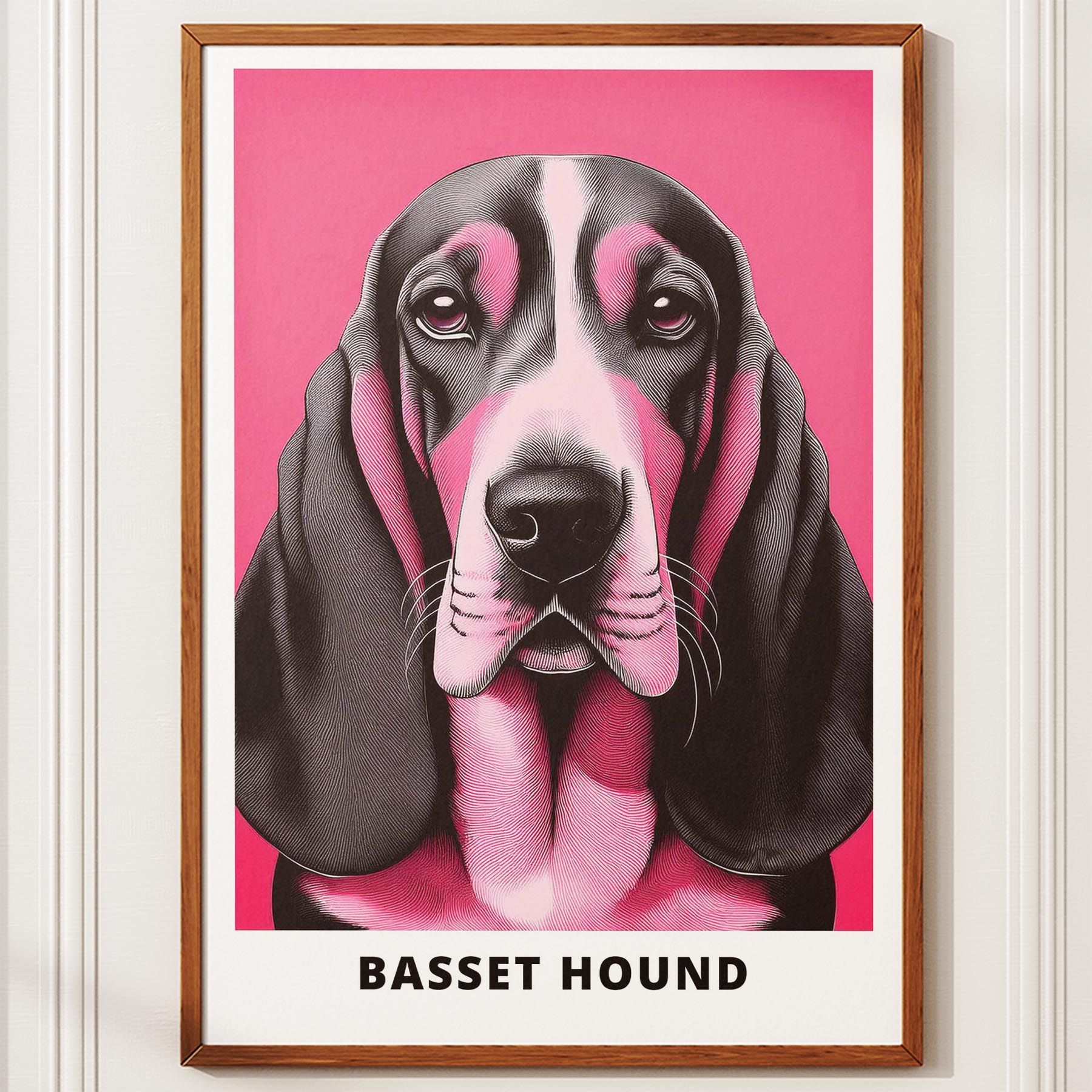 Basset Hound Pink and Black Dog Series 1 image 10