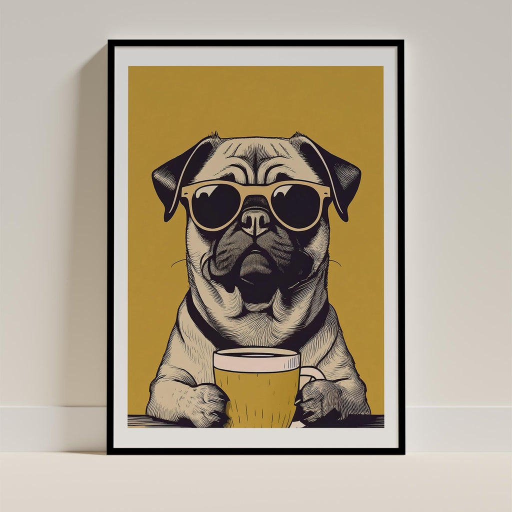 Pug Chillin Coffee Dog image 11