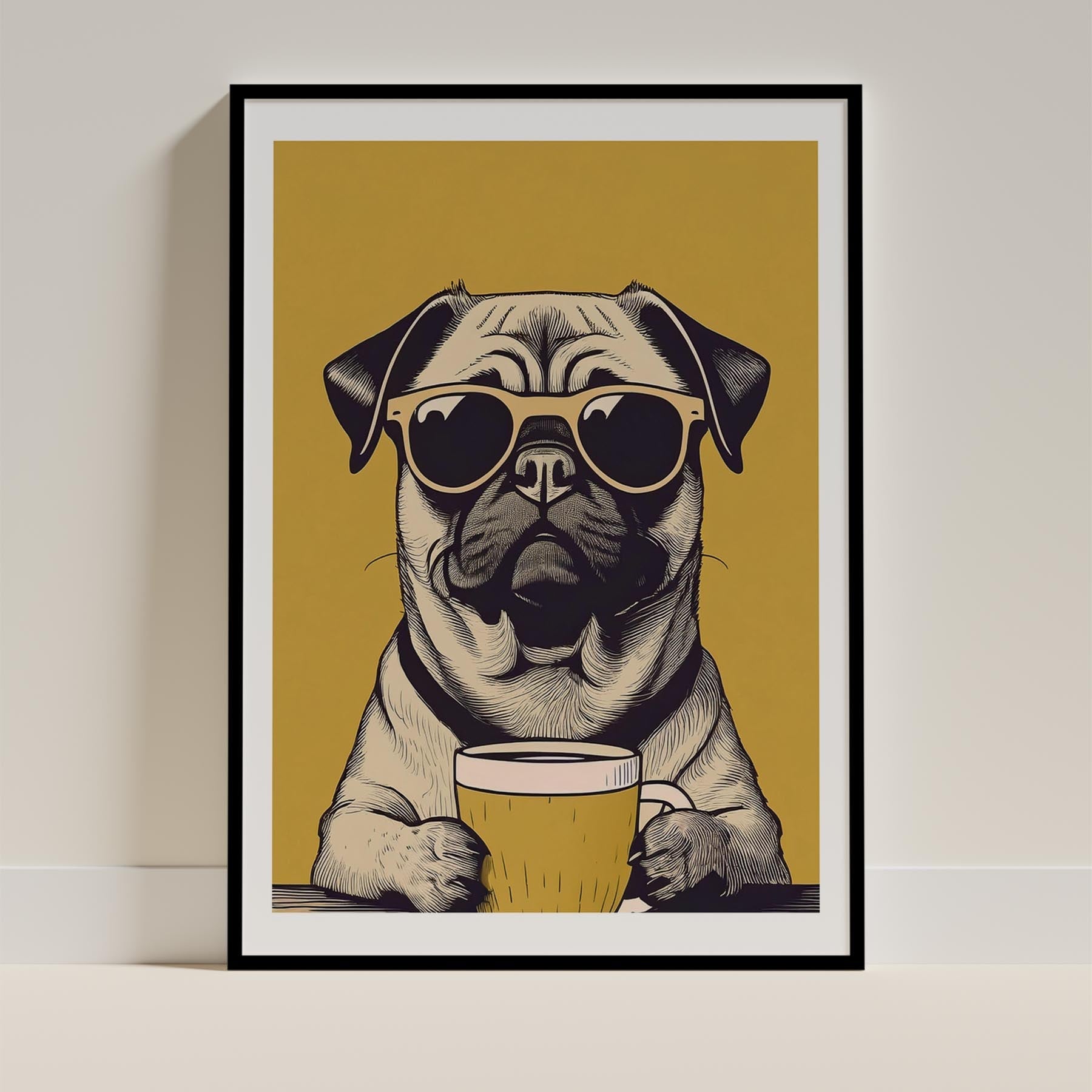 Pug Chillin Coffee Dog image 11