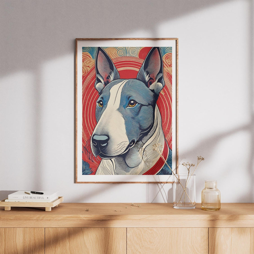 Bull Terrier Hokusai Japanese Inspired Dog Series 4 image 8