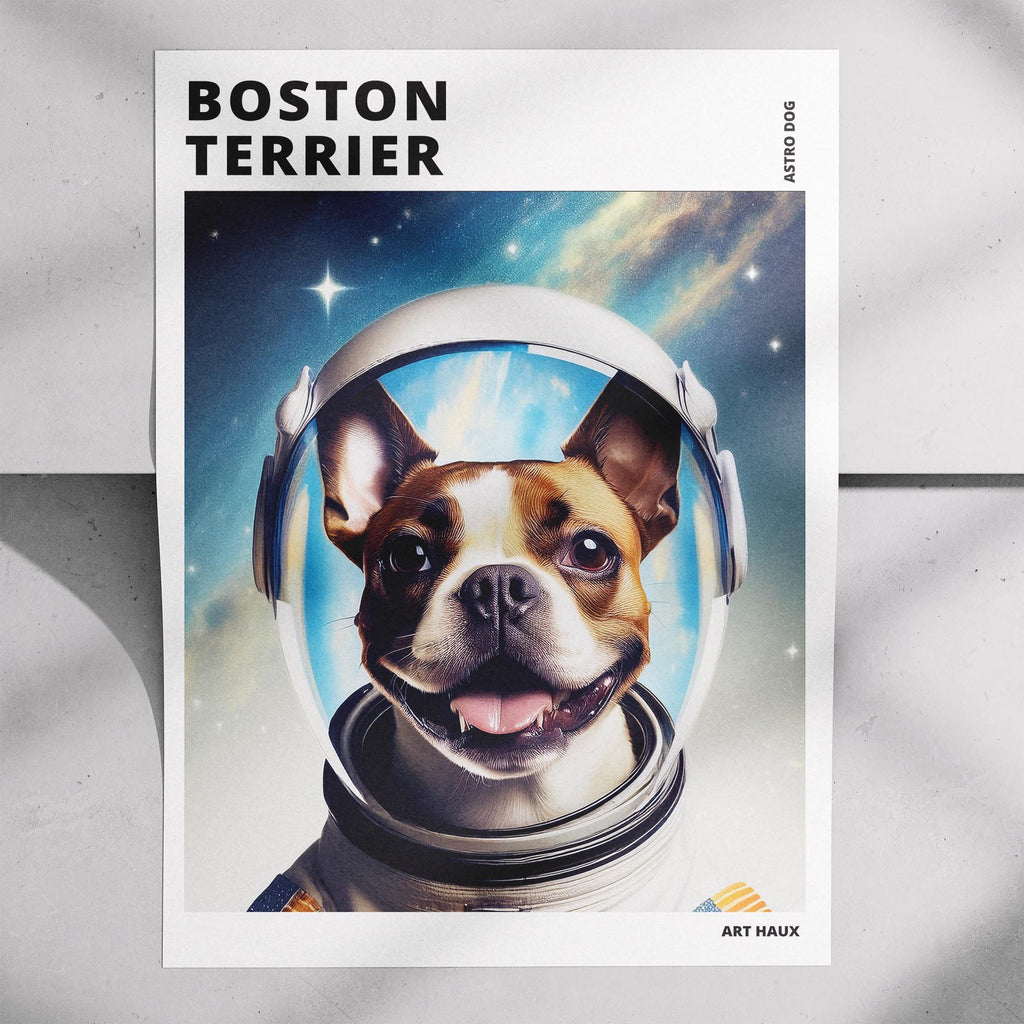 Boston Terrier Astronaut Dog Series with Text Astro Dog image 7