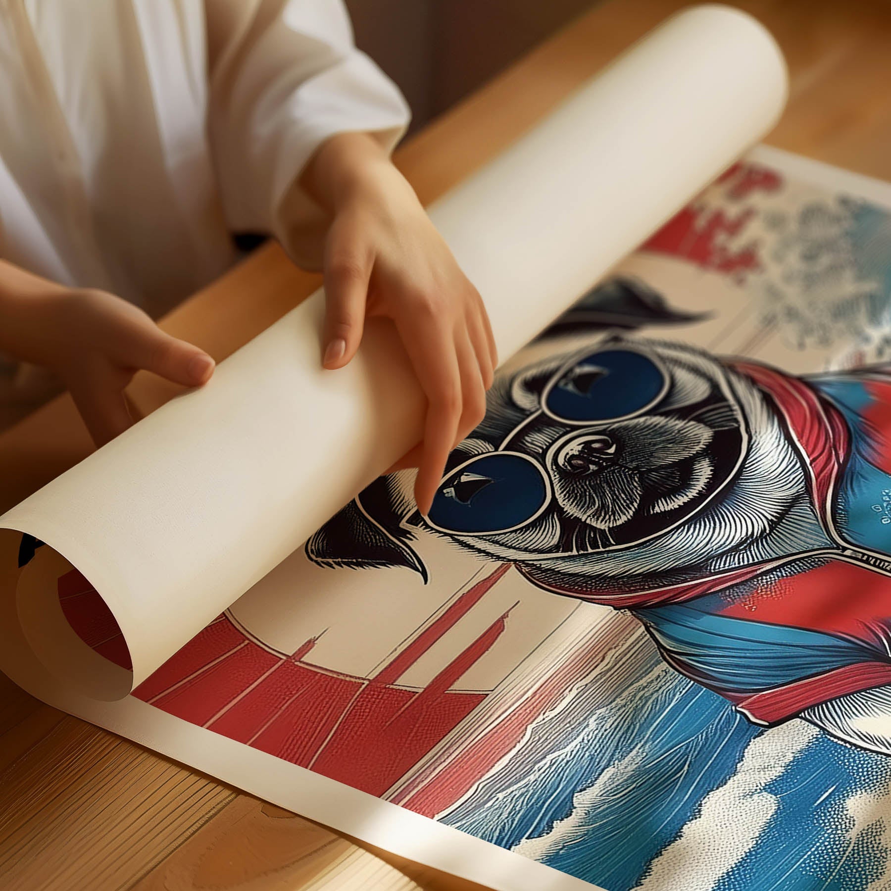 Pug Hokosai Surfer Dogs 2 image 3