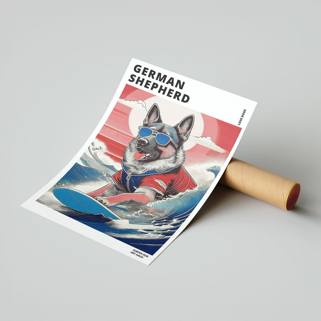 German Shepherd Hokosai Surfer Dogs 1 image 7