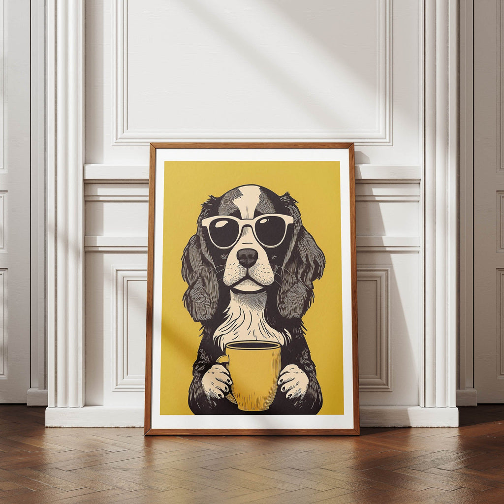 Cavalier King Charles Spaniel Chillin Coffee Dog image 4