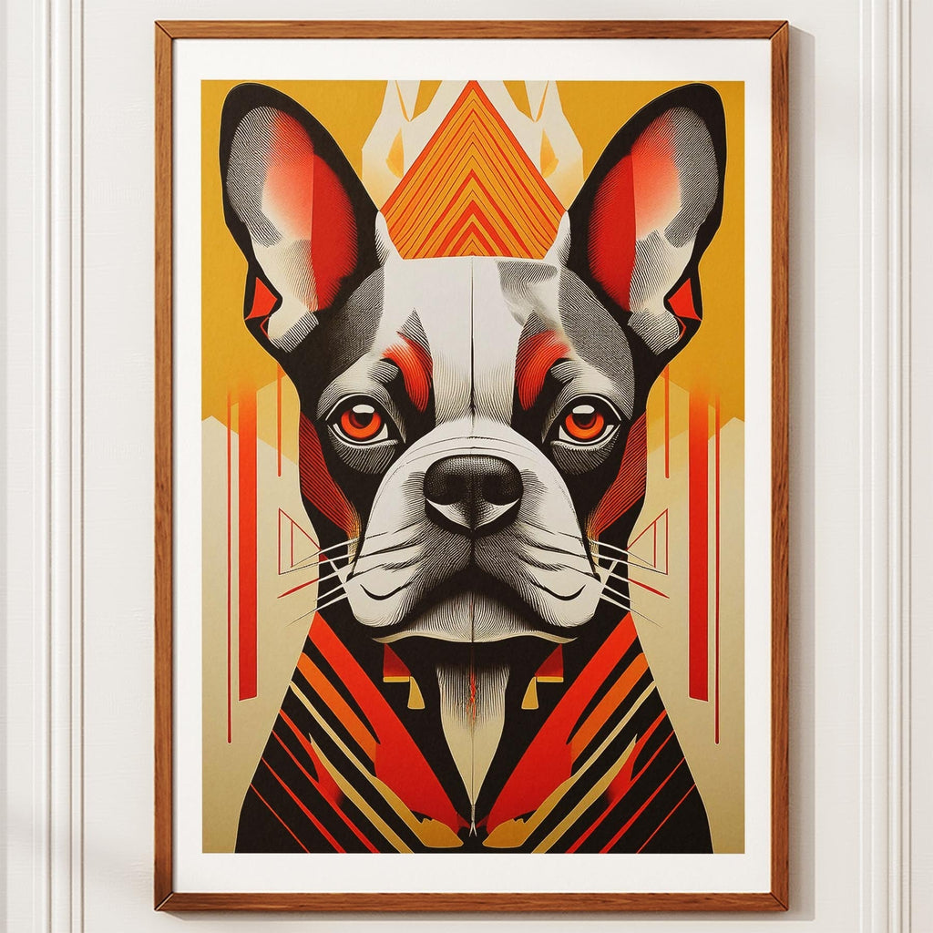 French Bulldog Geometric Orange Series image 10