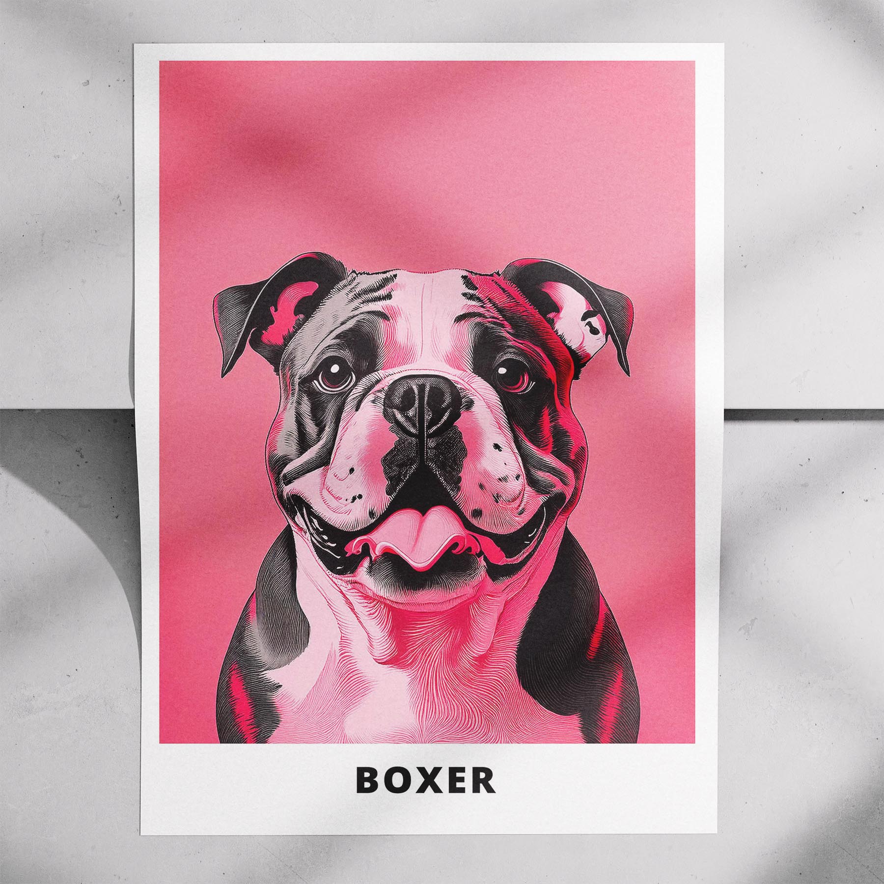Boxer Pink and Black Dog Series  2 image 7