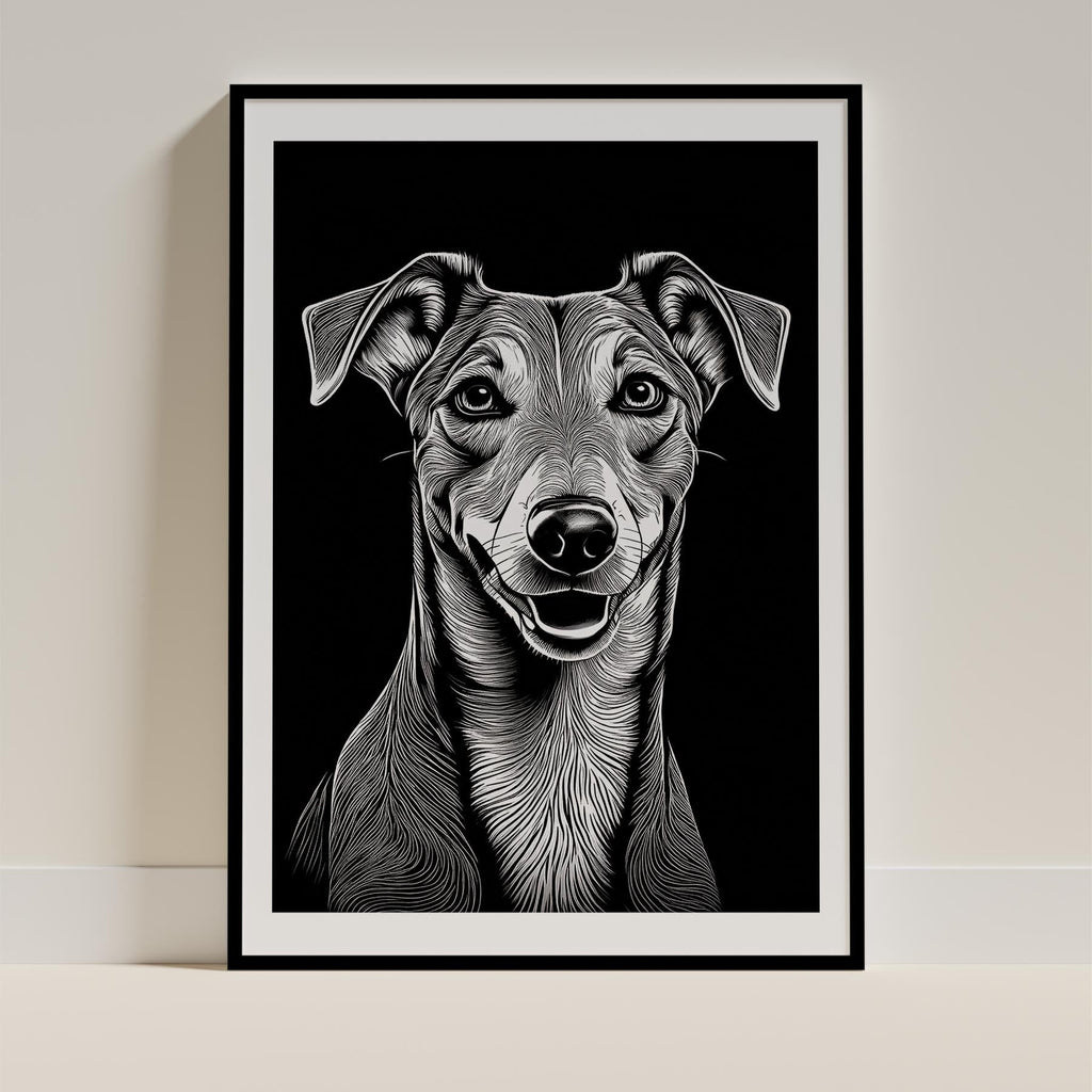 Greyhound Line Dog Series in Black and White image 0