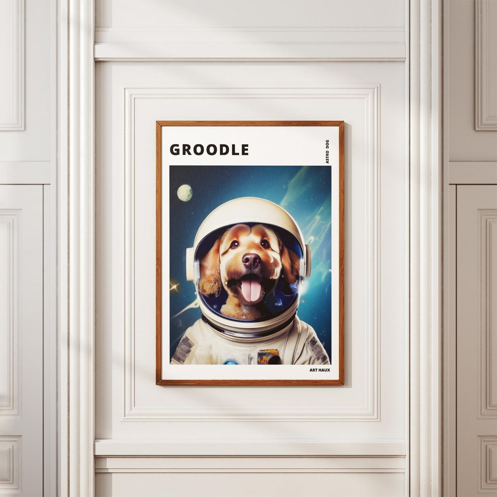 Groodle Astronaut Dog Series with Text Astro Dog image 3