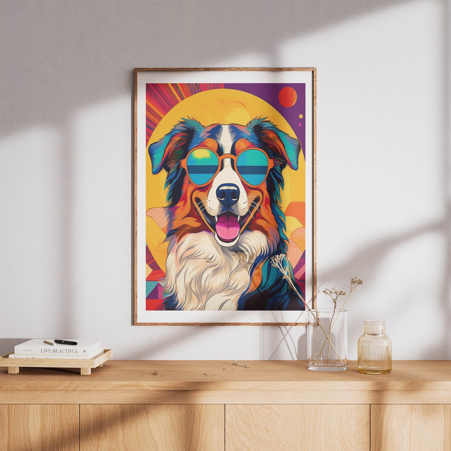 Australian Shepherd In Colourful Sunnies 2 image 8