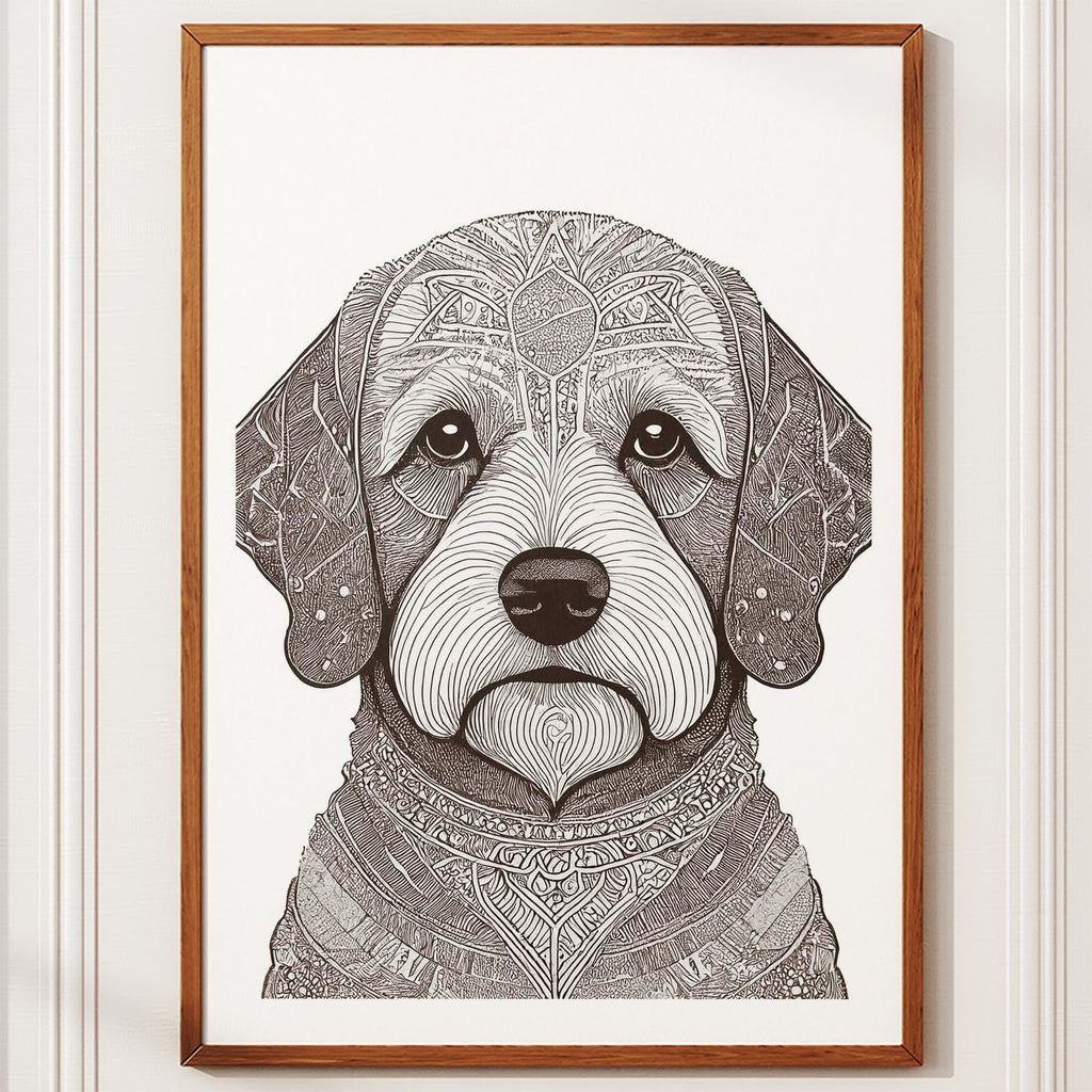 Bichon Frise Mandala Black and White Dog Series image 10