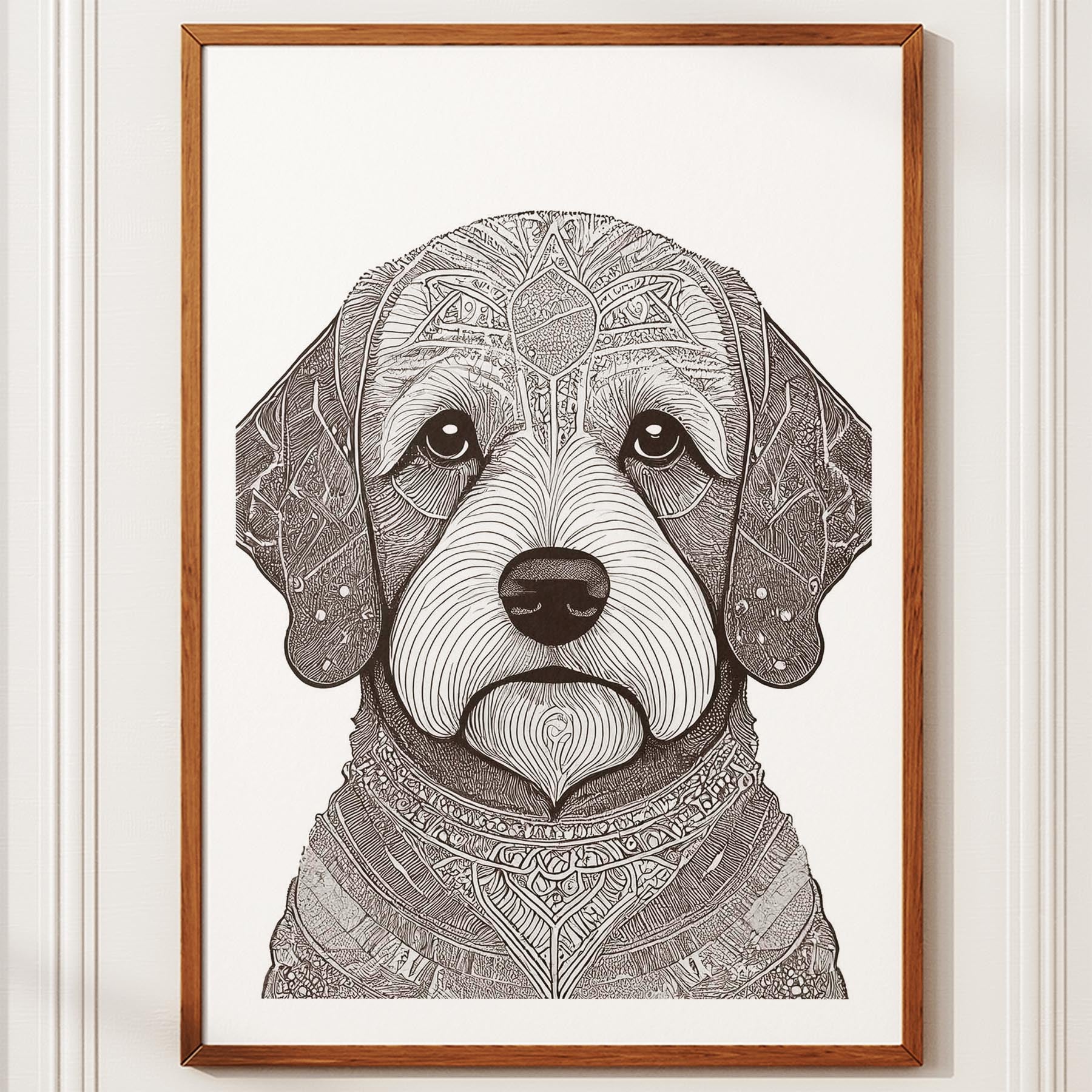 Bichon Frise Mandala Black and White Dog Series image 10