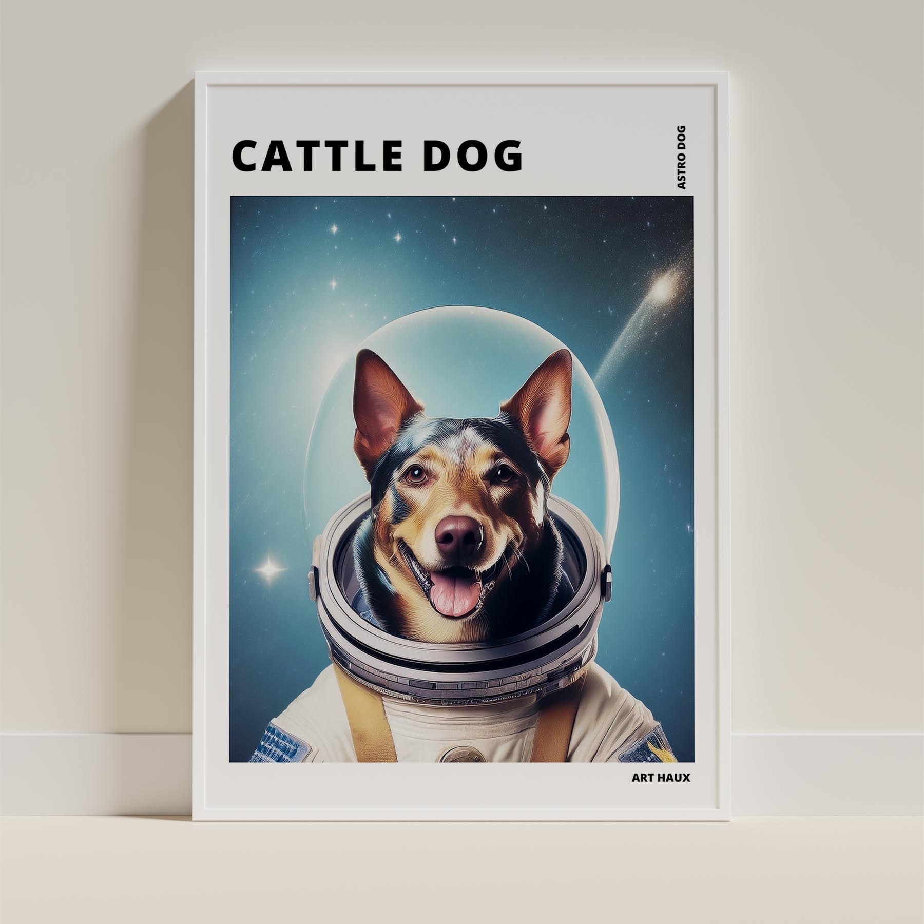 Cattle Dog Astronaut Dog Series with Text Astro Dog image 9