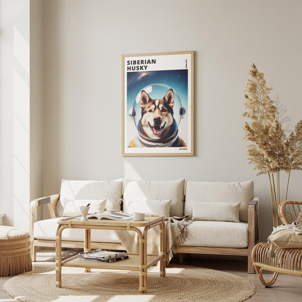 Siberian Husky Astronaut Dog Series with Text Astro Dog image 2