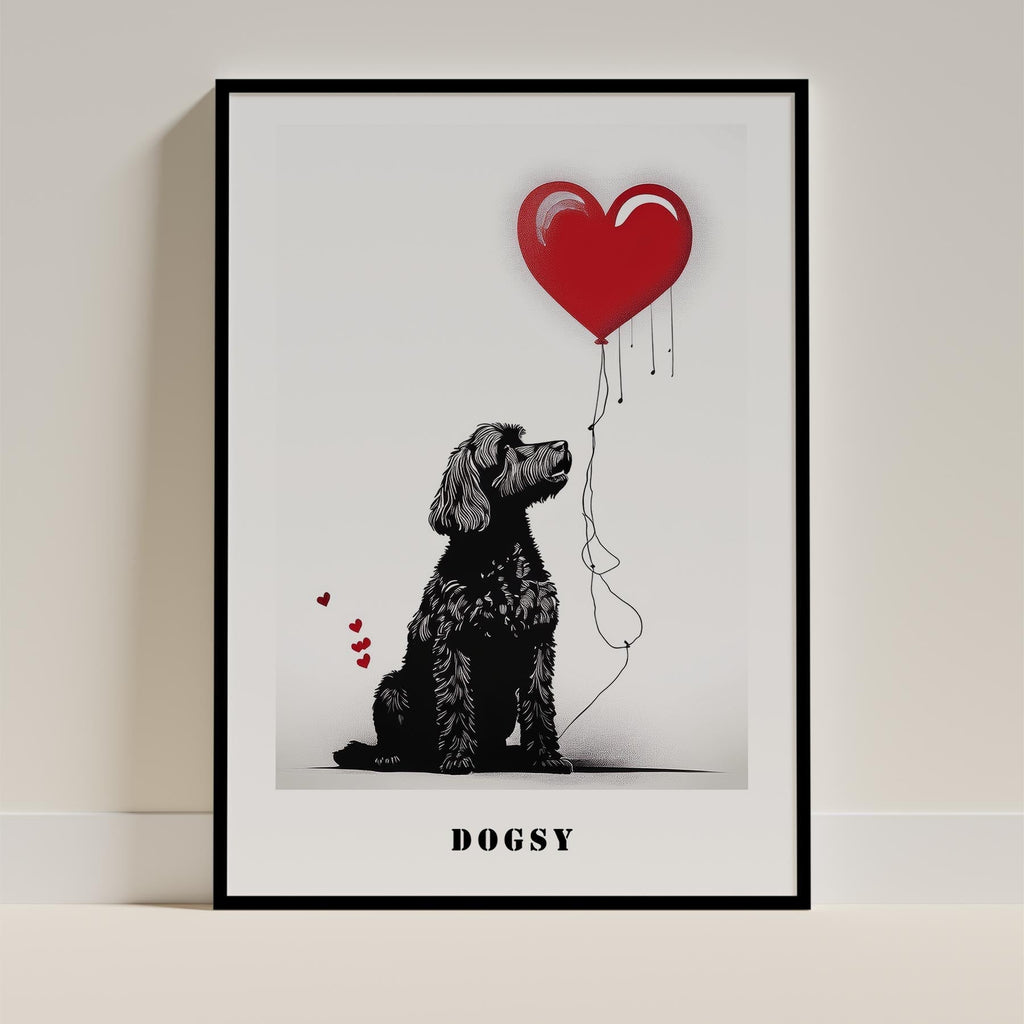 Cavoodle DOGSY Series inspired by the Art of Banksy with text Dogsy image 0