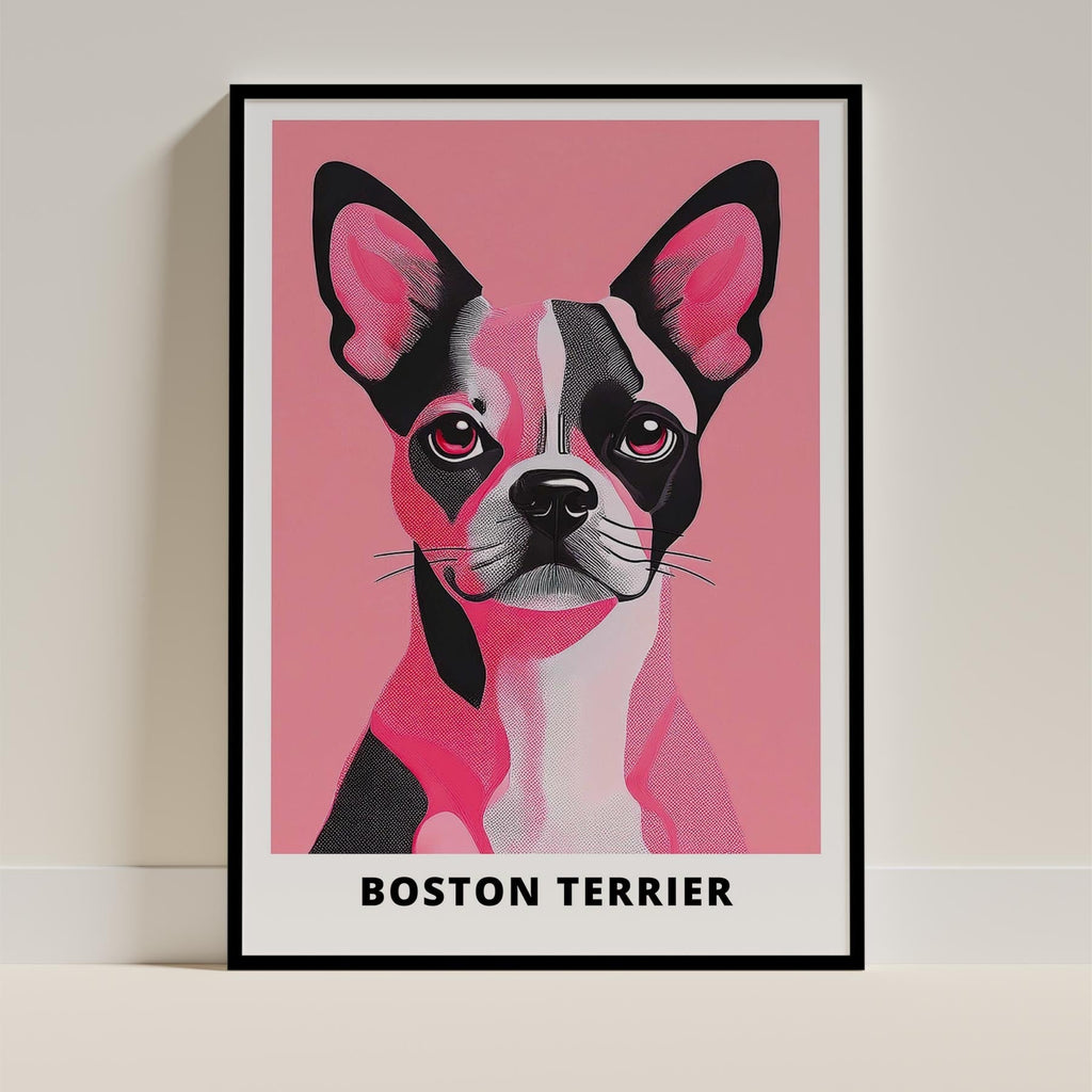 Boston Terrier Pink and Black Dog Series 2 image 0