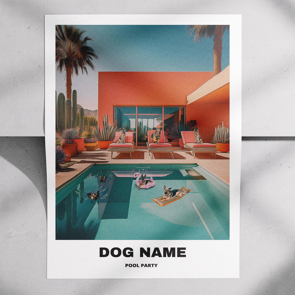 German Shepherd Custom Pool Party WITH TEXT image 7