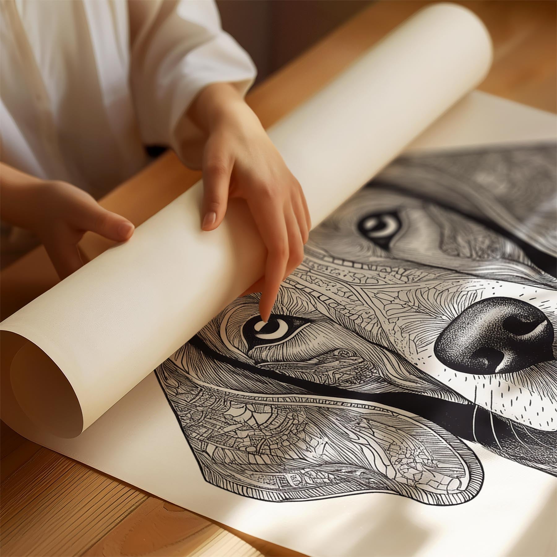 Irish Setter Mandala Black and White Dog Series image 1