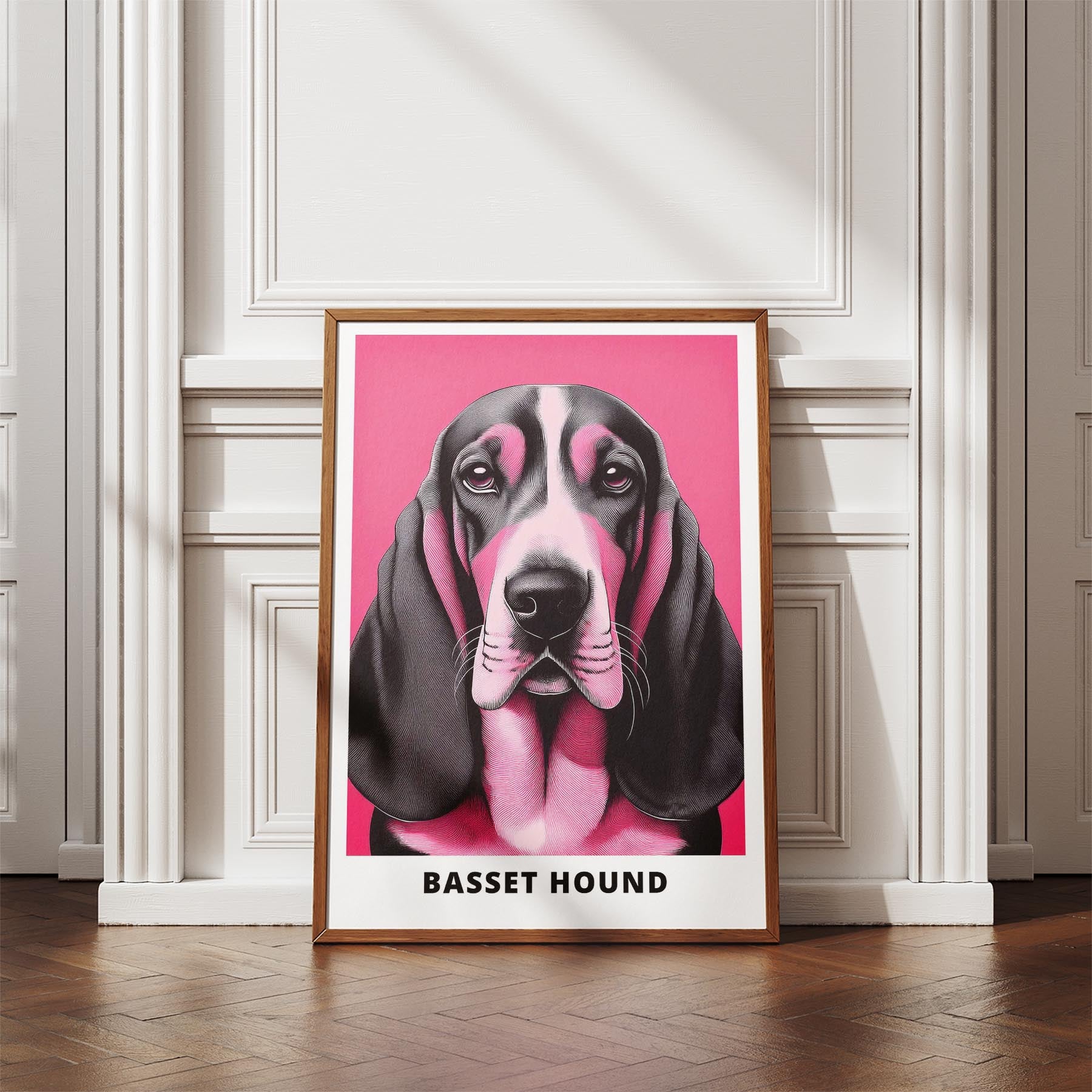 Basset Hound Pink and Black Dog Series 1 image 4