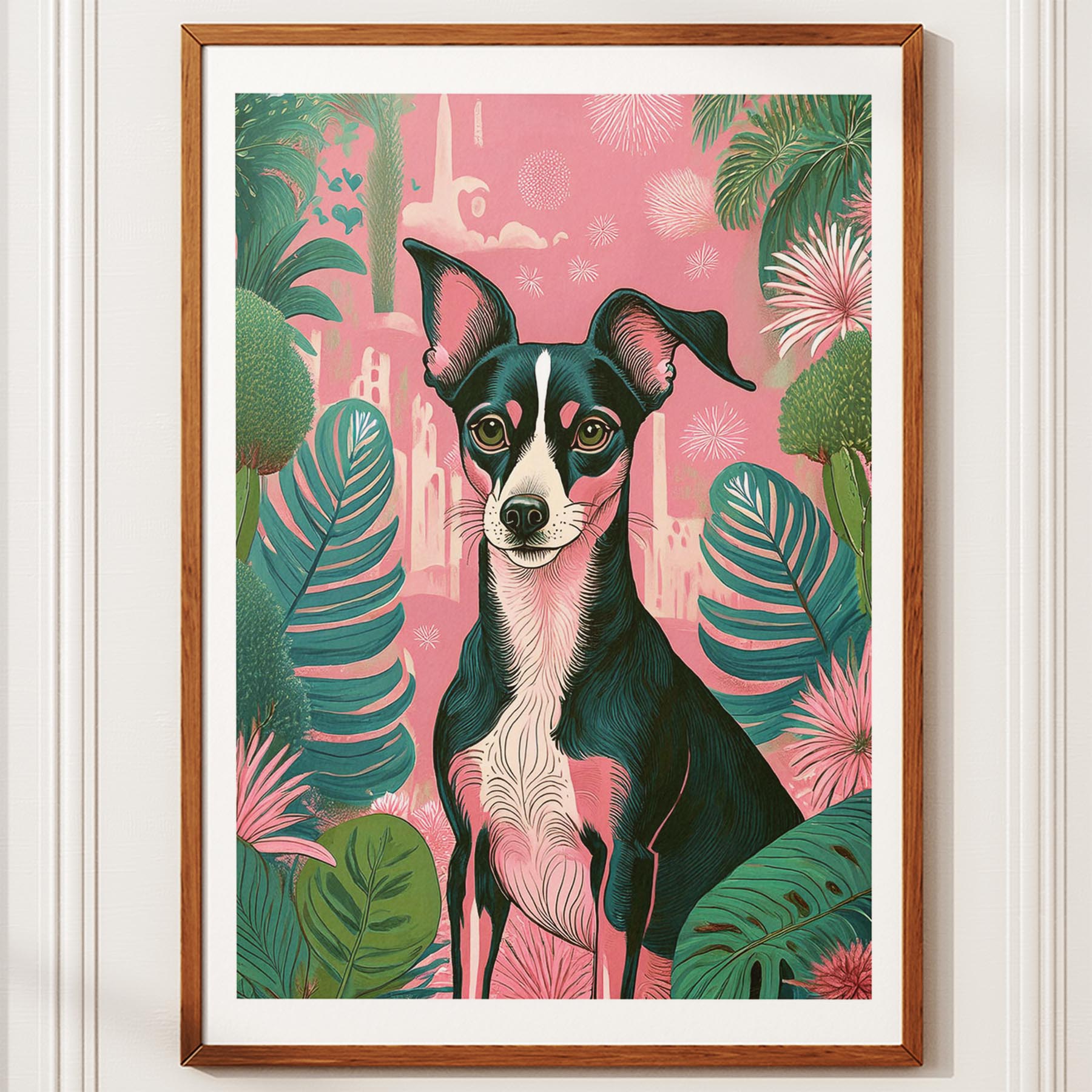 Whippet Flowery Dog image 12