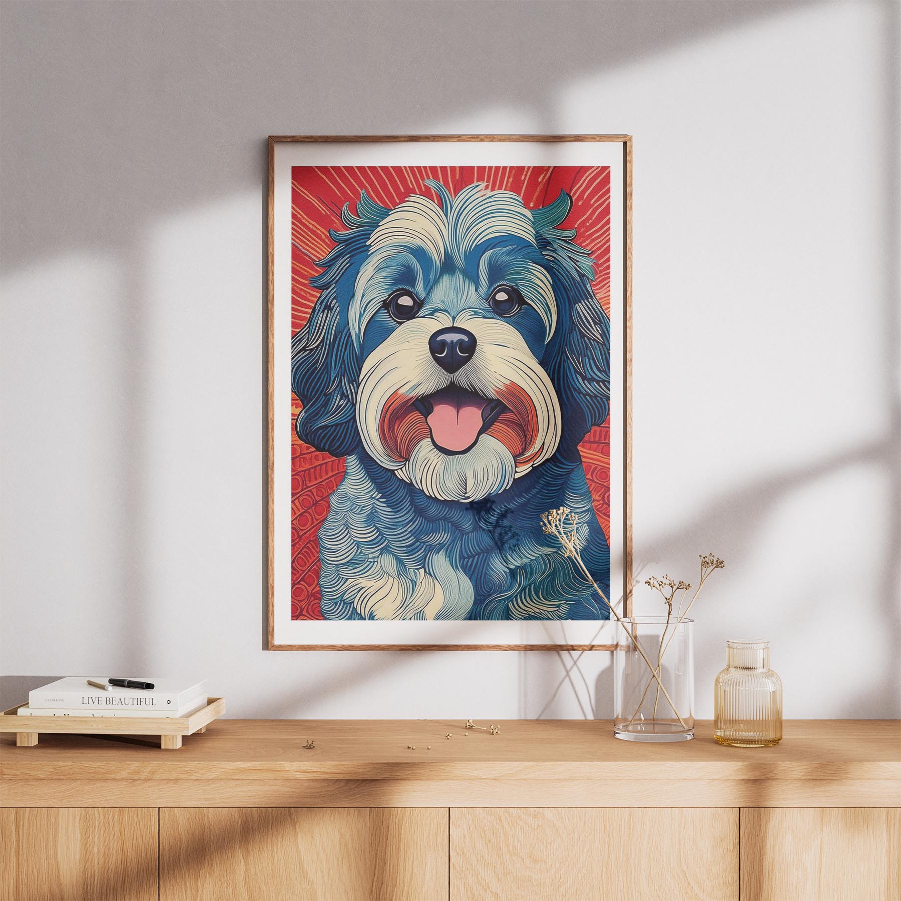 Maltese Hokusai Japanese Inspired Dog Series image 8