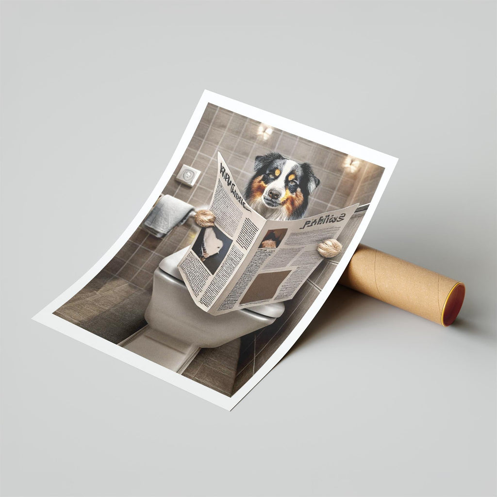 Australian Shepherd Toilet Humour Dog Series 2 image 6