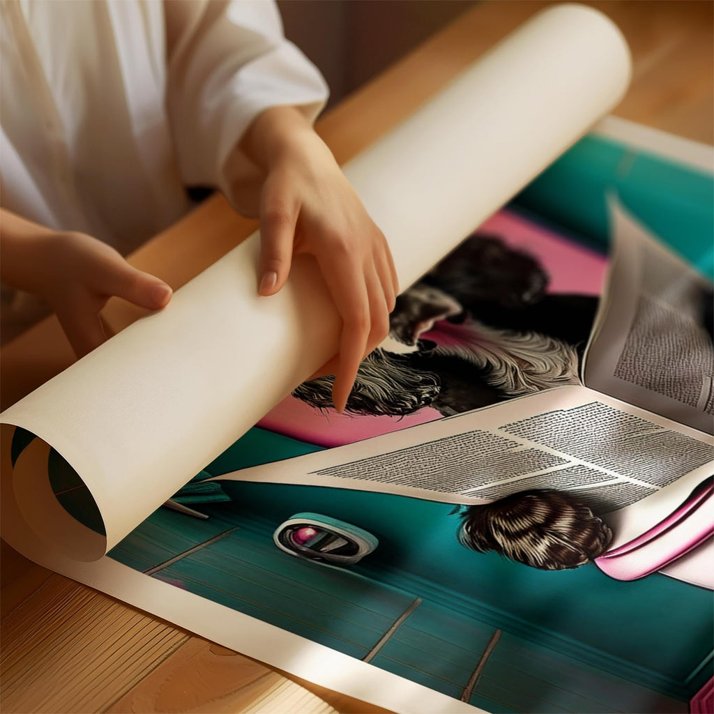 Gordon Setter Toilet Dogs PInk and Turquise image 1