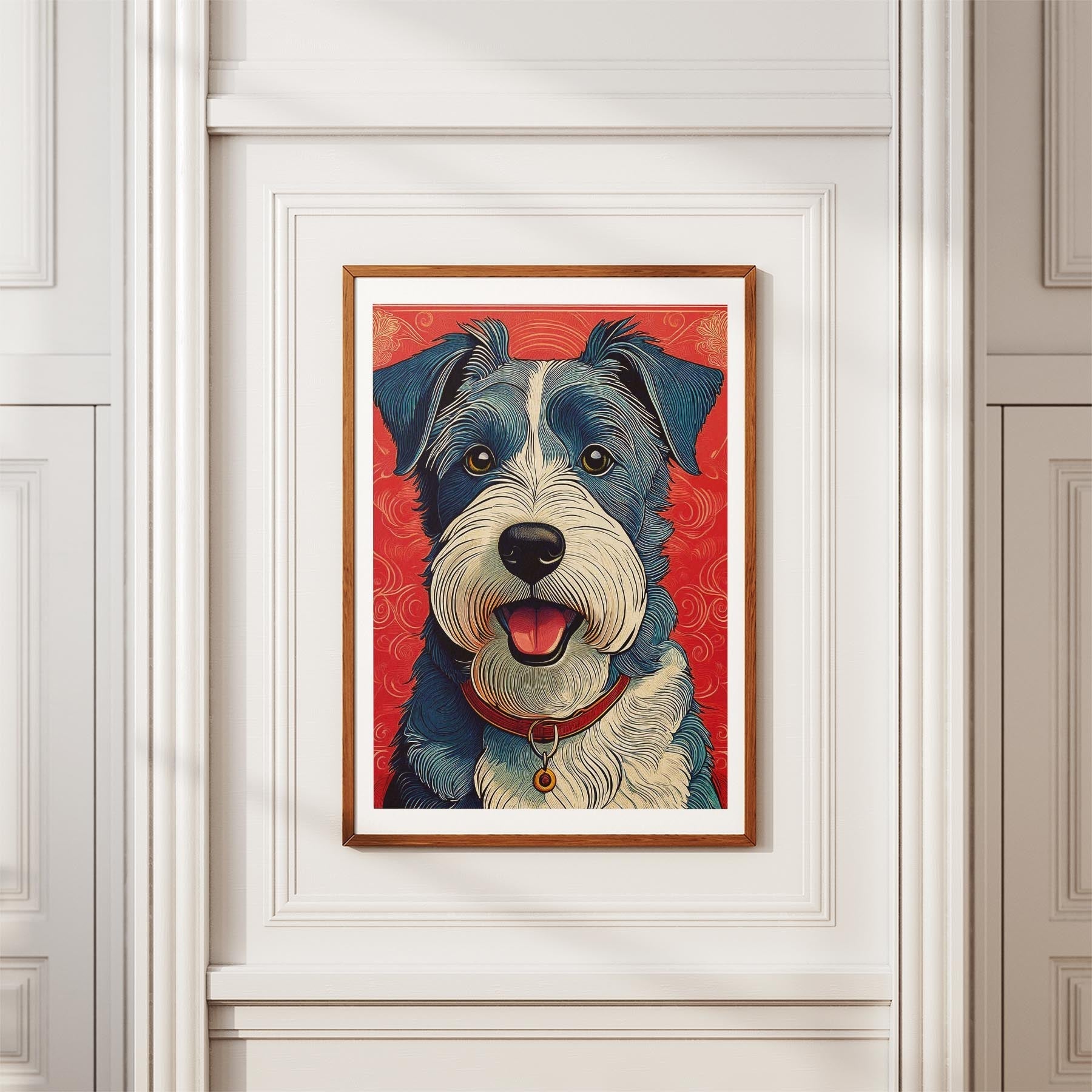 Fox Terrier Hokusai Japanese Inspired Dog Series 1 image 3