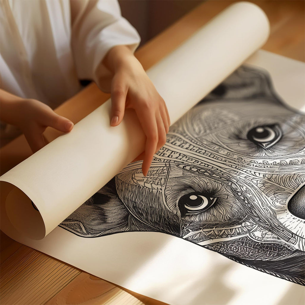 Kelpie Mandala Black and White Dog Series image 1