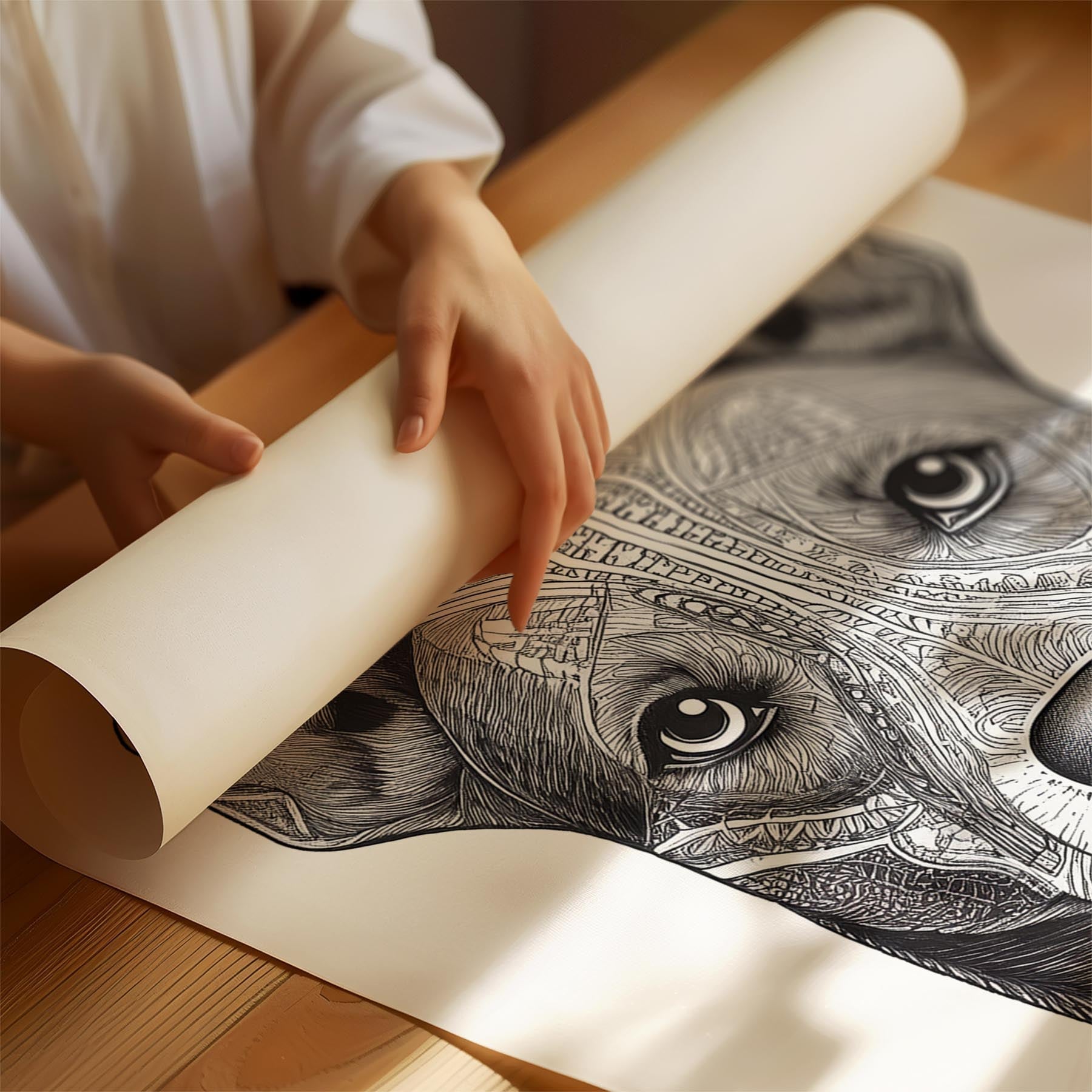 Kelpie Mandala Black and White Dog Series image 1