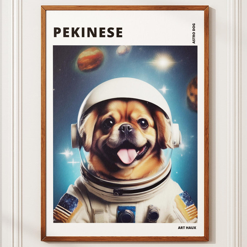 Pekingese Astronaut Dog Series with Text Astro Dog image 10