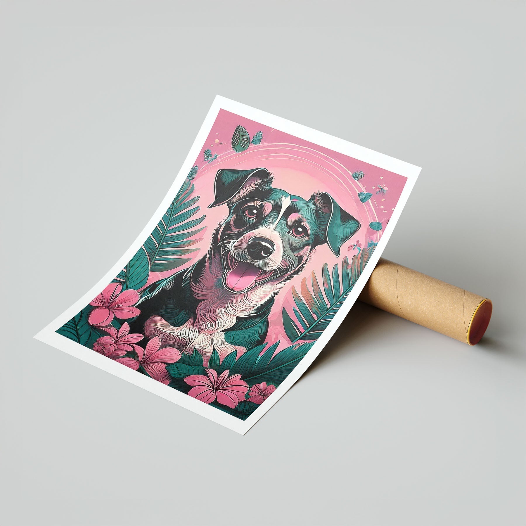 Jack Russell Flowery Dog image 7