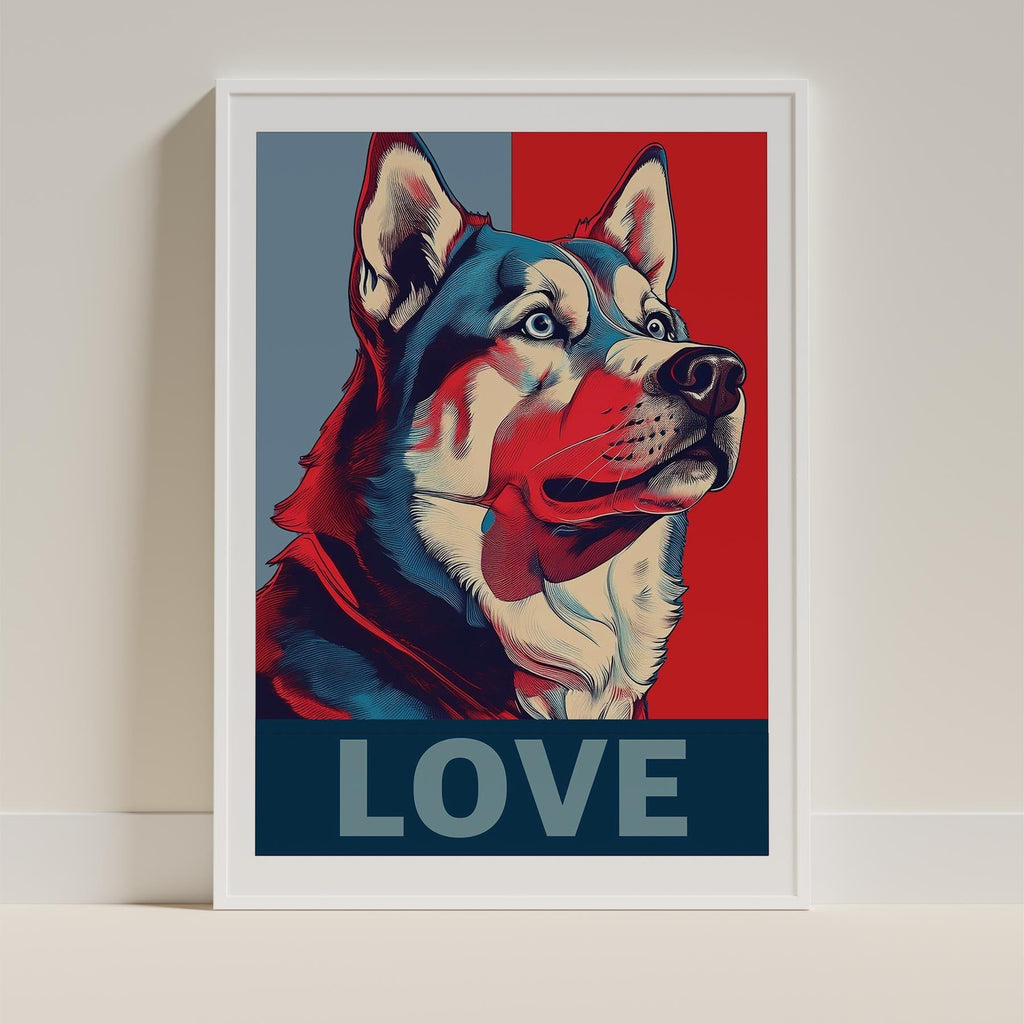 Siberian Husky LOVE Series Inspired by the Obama Poster image 9