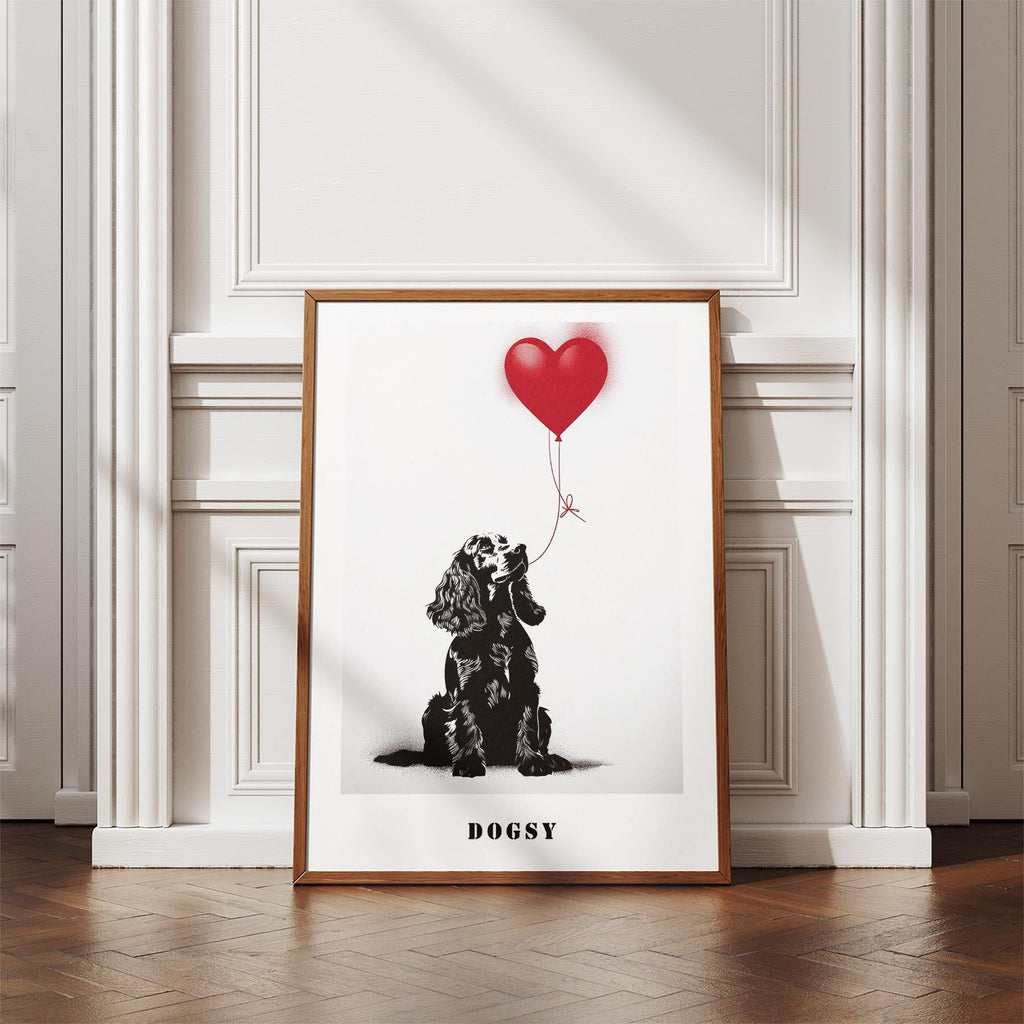 Cocker Spaniel DOGSY Series inspired by the Art of Banksy with text Dogsy image 4