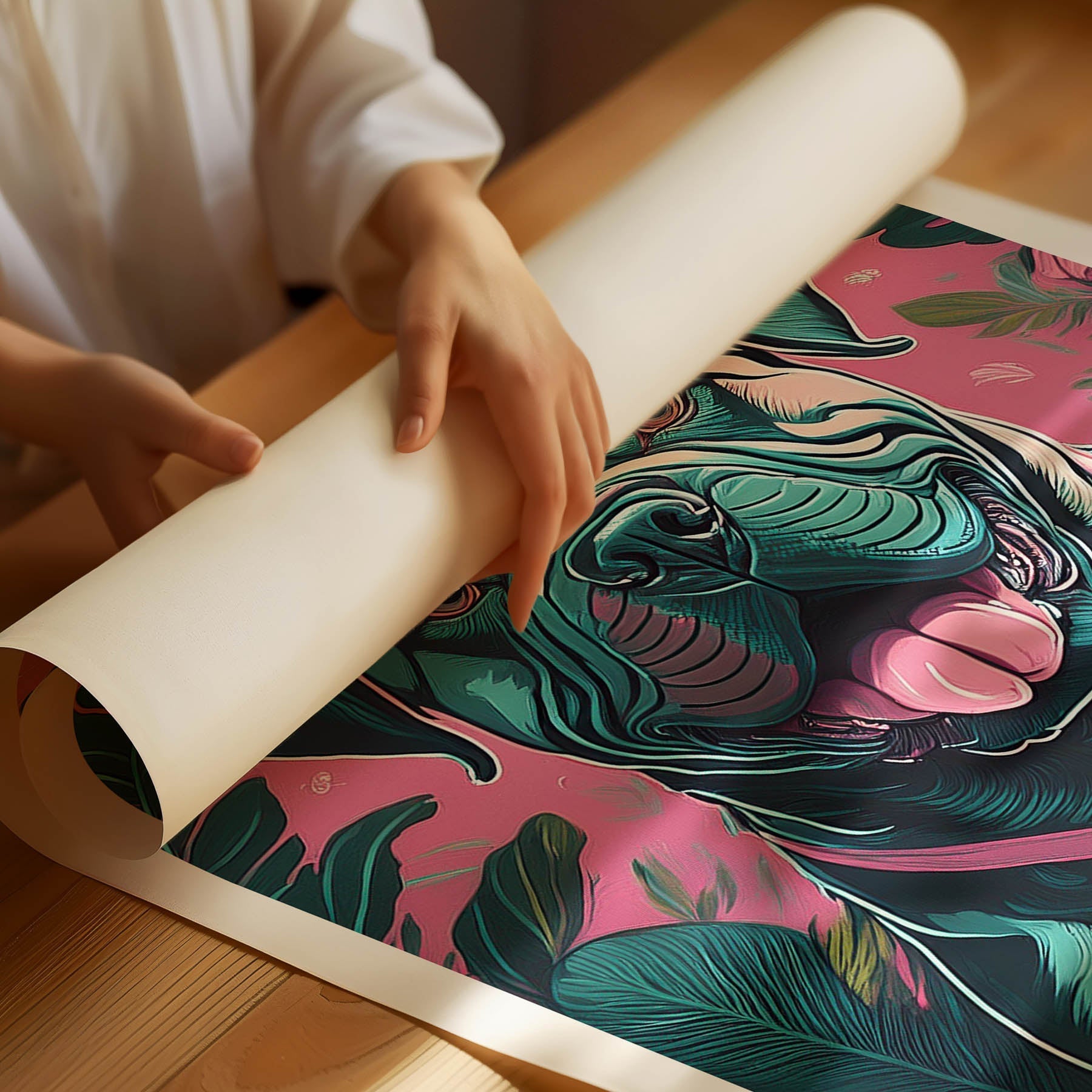 Bullmastiff Flowery Dog image 1