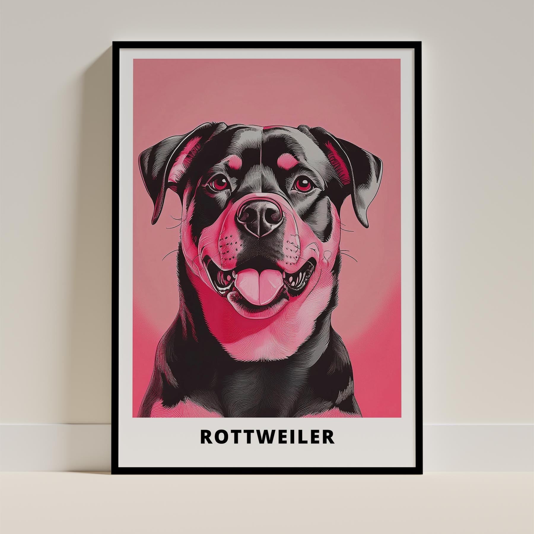 Rottweiler Pink and Black Dog Series 1 image 0