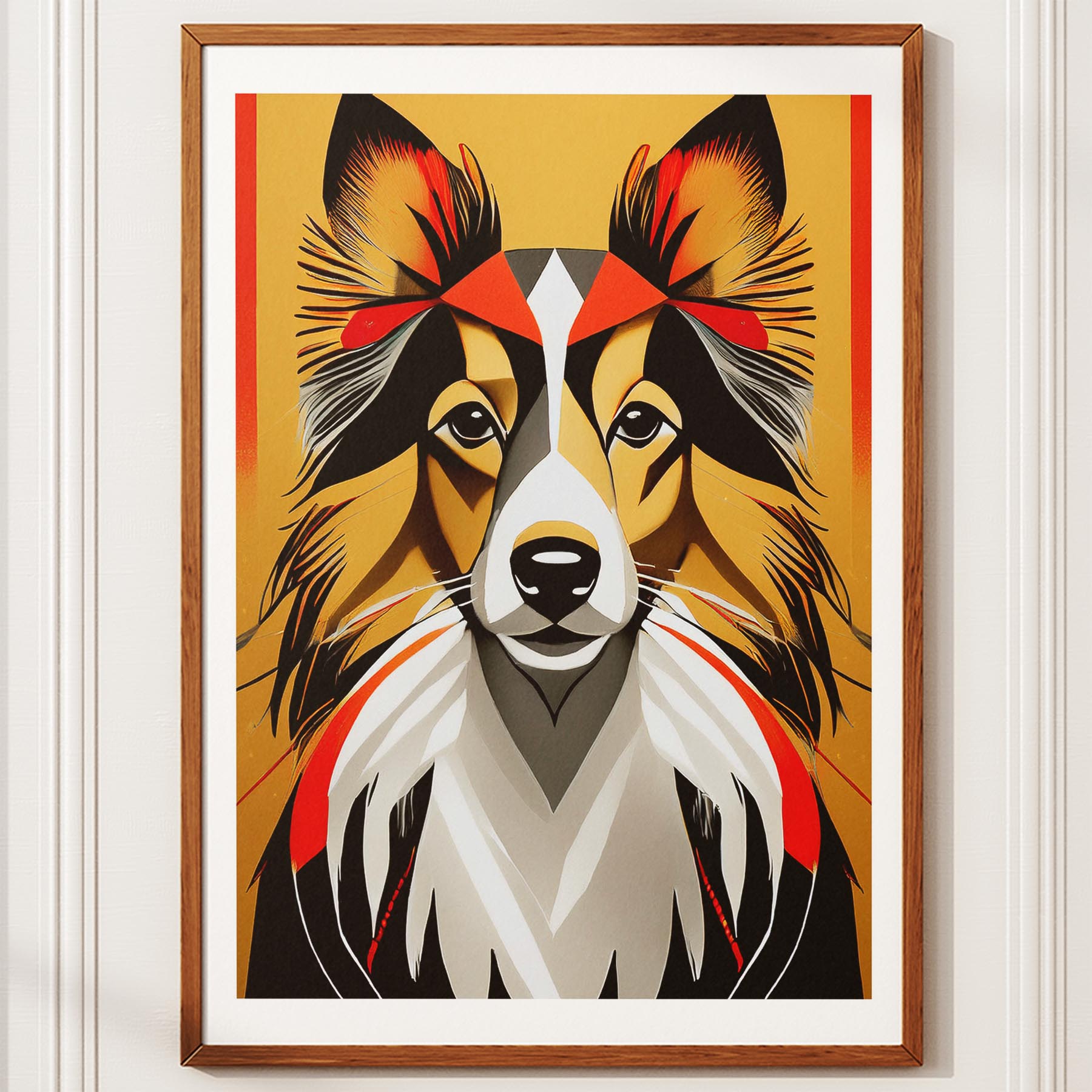Shetland Sheepdog Geometric Orange Series image 10