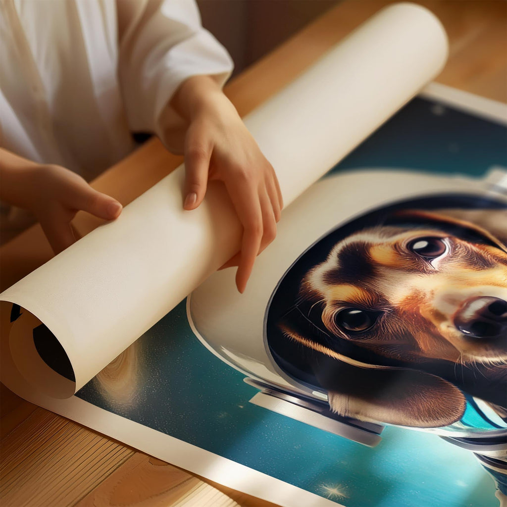 Dachshund Astronaut Dog Series with Text Astro Dog image 1